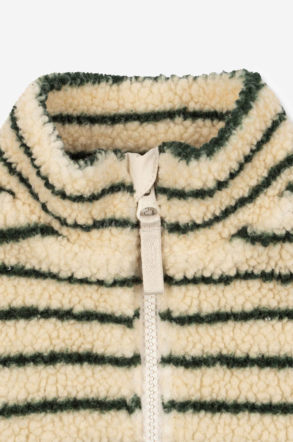 KONGES SLØJD RHW x ks Jongleur de Feu boys' striped fleece jacket Boy Light beige 5