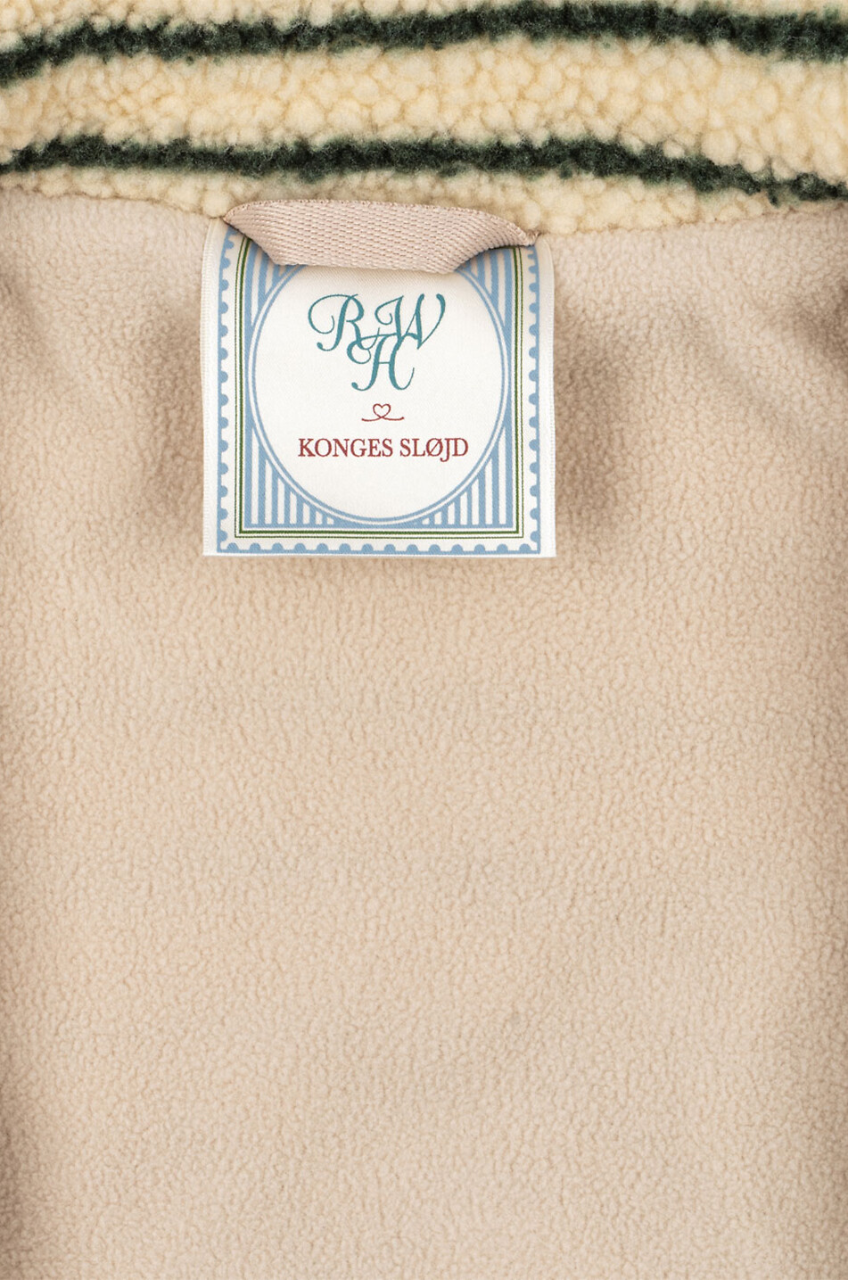 KONGES SLØJD RHW x ks Jongleur de Feu boys' striped fleece jacket Boy Light beige 6
