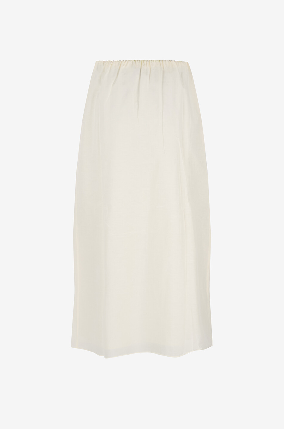 LOULOU DE SAISON Jupe longue en coton et soie Carmen Femme BLANC CASSE 2