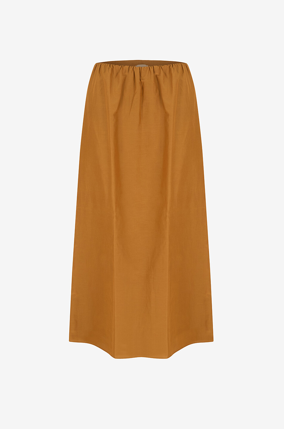 LOULOU DE SAISON Jupe longue en coton et soie Carmen Femme MARRON CLAIR 1