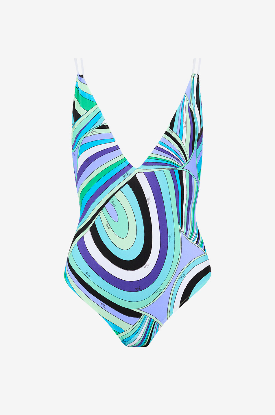 Iride low-cut V-neck swimsuit