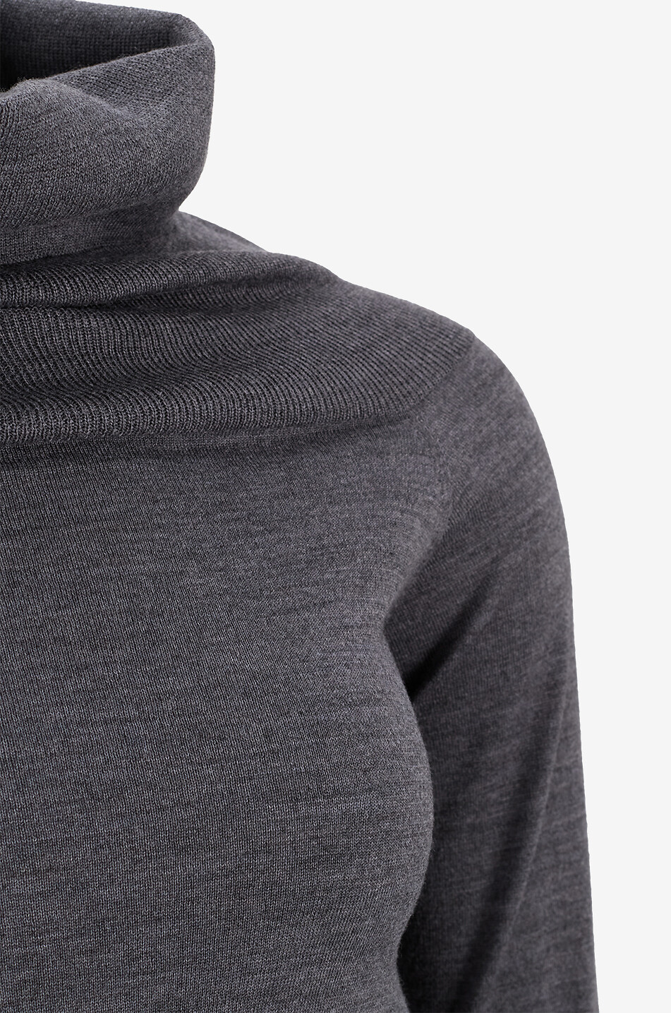 STELLA McCARTNEY Pull à épaules dénudées en laine fine Femme GRIS FONCÉ 3
