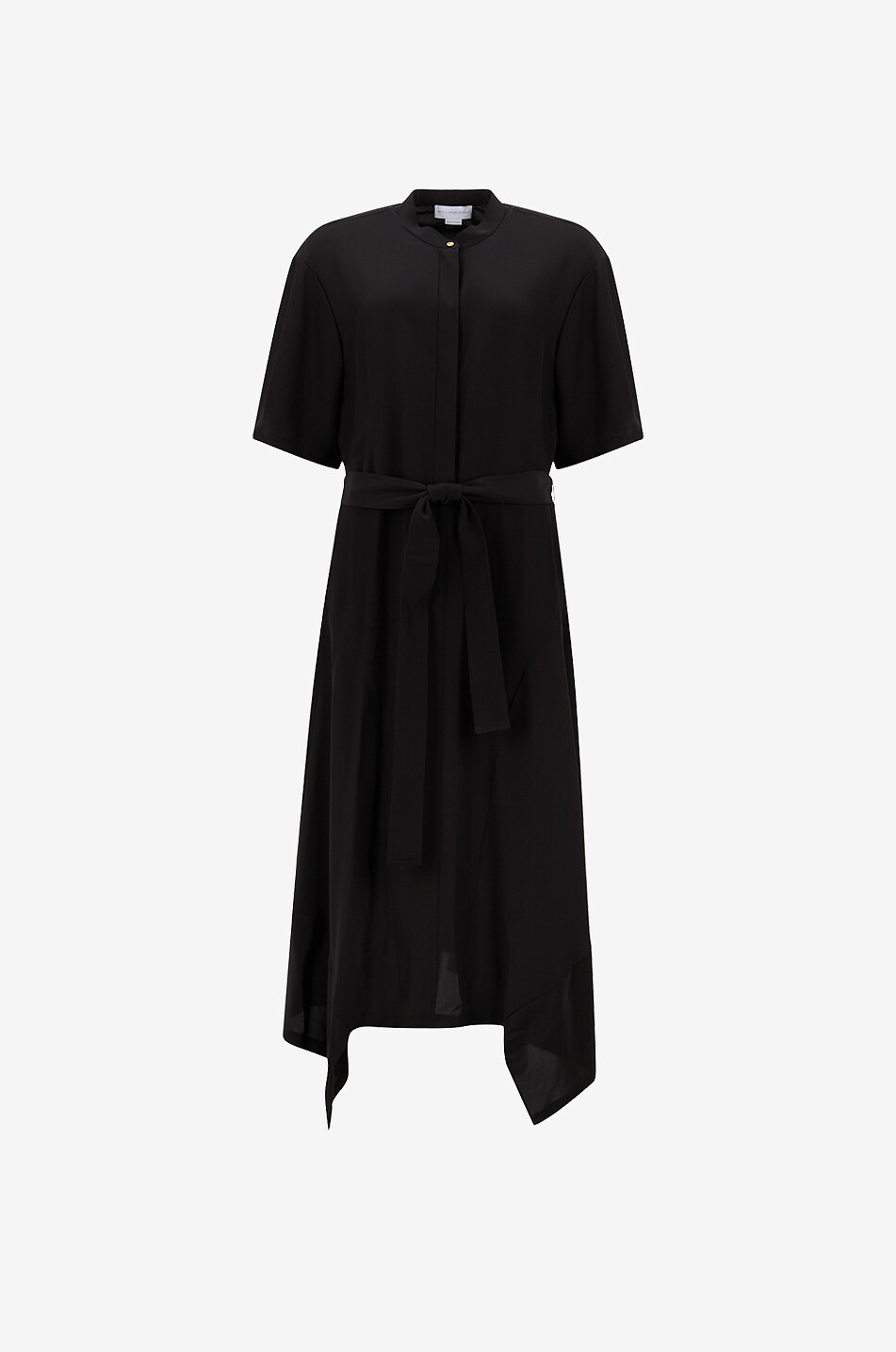 STELLA McCARTNEY Iconic organic silk midi shirt dress Women BLACK 1