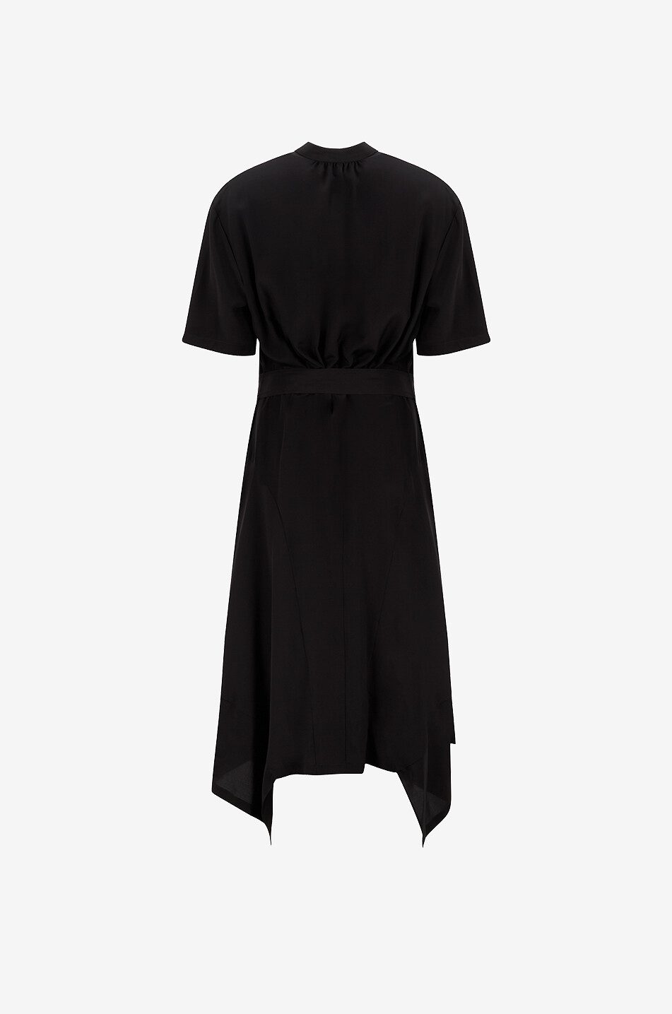 STELLA McCARTNEY Iconic organic silk midi shirt dress Women BLACK 2