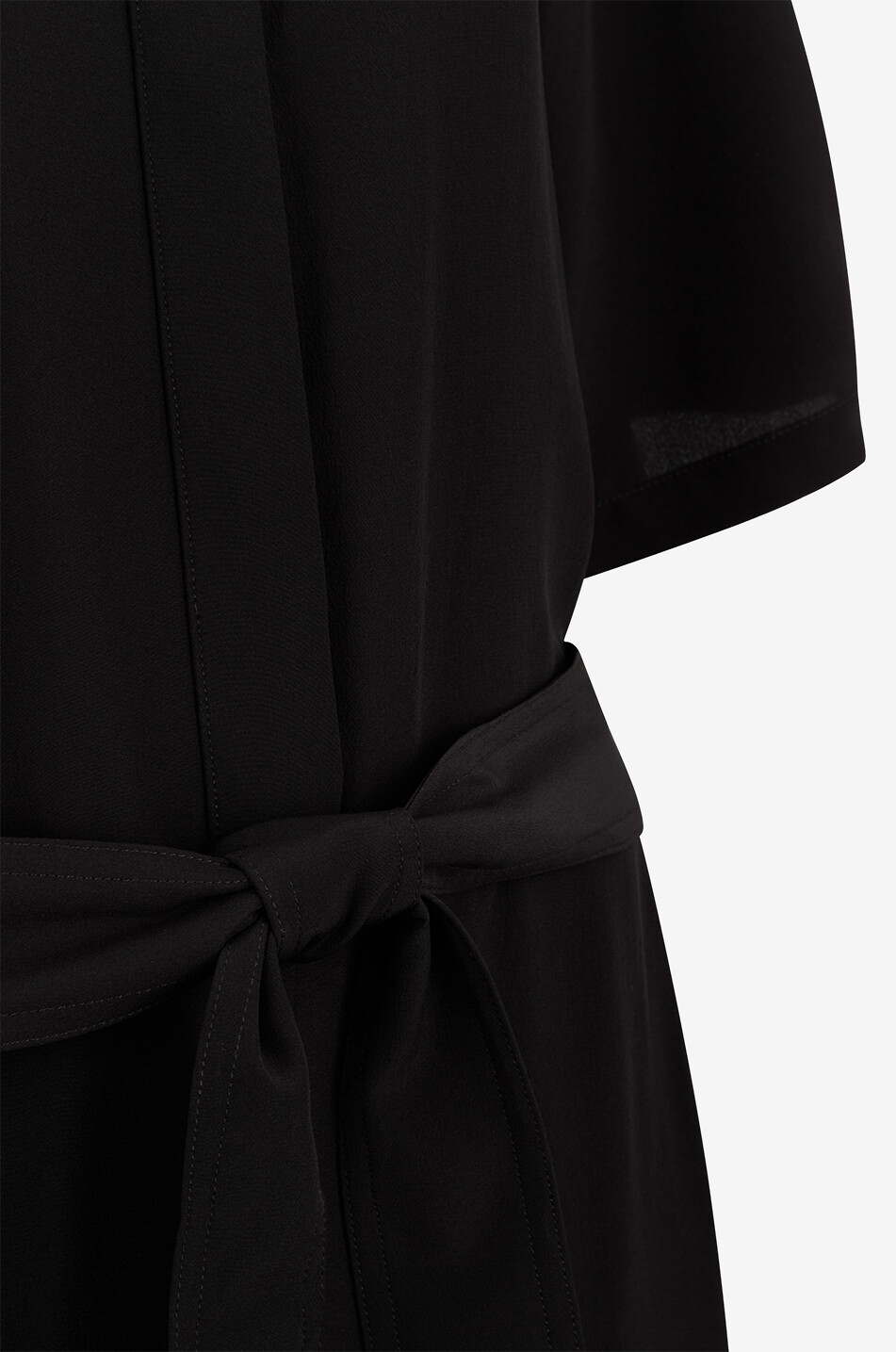 STELLA McCARTNEY Iconic organic silk midi shirt dress Women BLACK 3