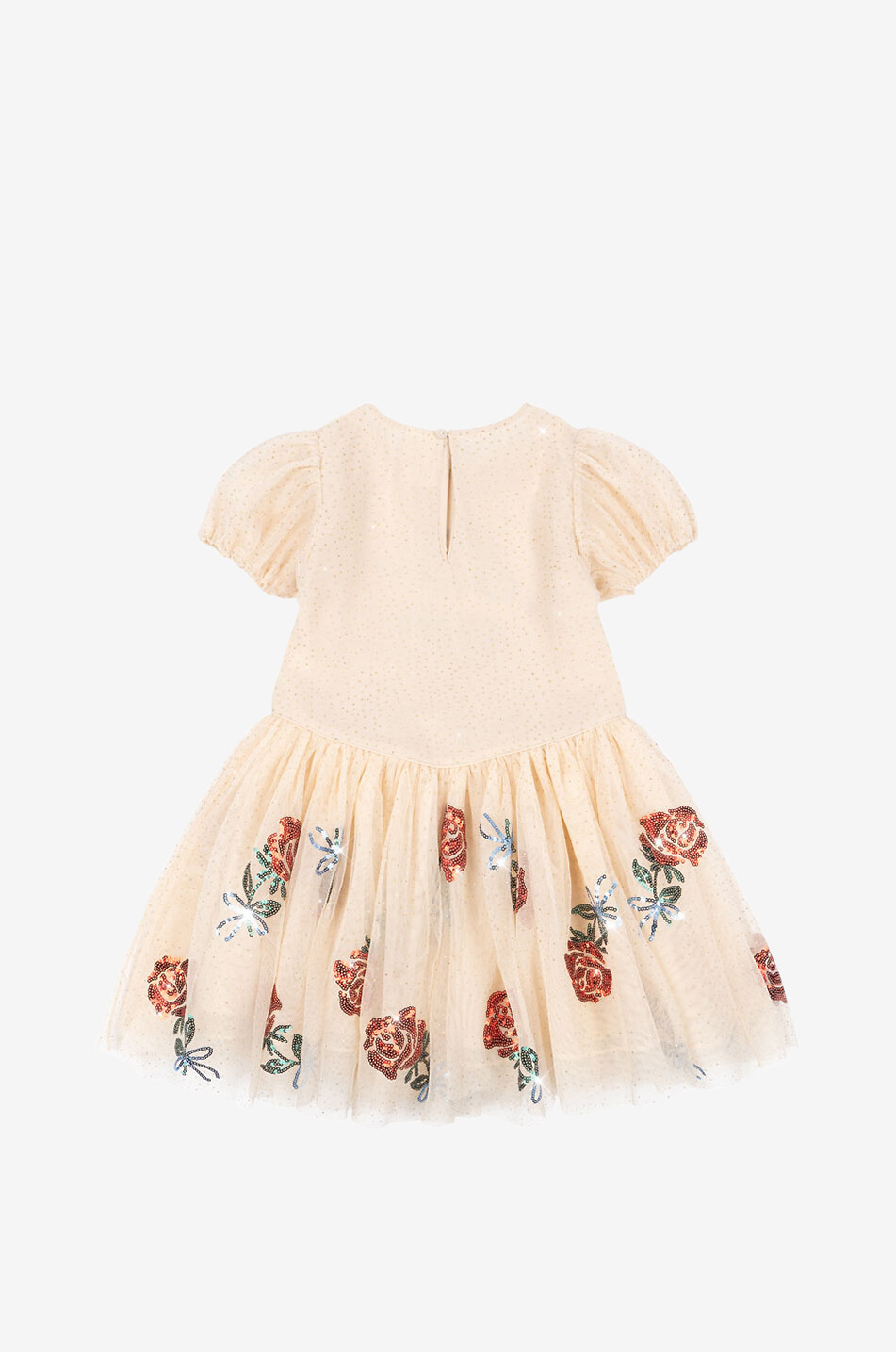 KONGES SLØJD Glitzerndes Mädchenkleid aus Tüll RWH x ks Ciao Bella  Hellbeige 2