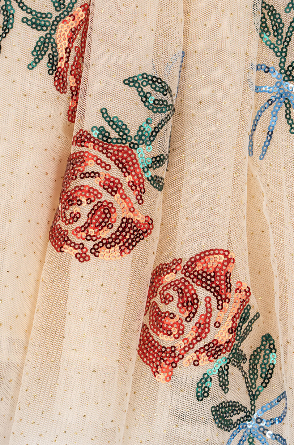 KONGES SLØJD Glitzerndes Mädchenkleid aus Tüll RWH x ks Ciao Bella  Hellbeige 4