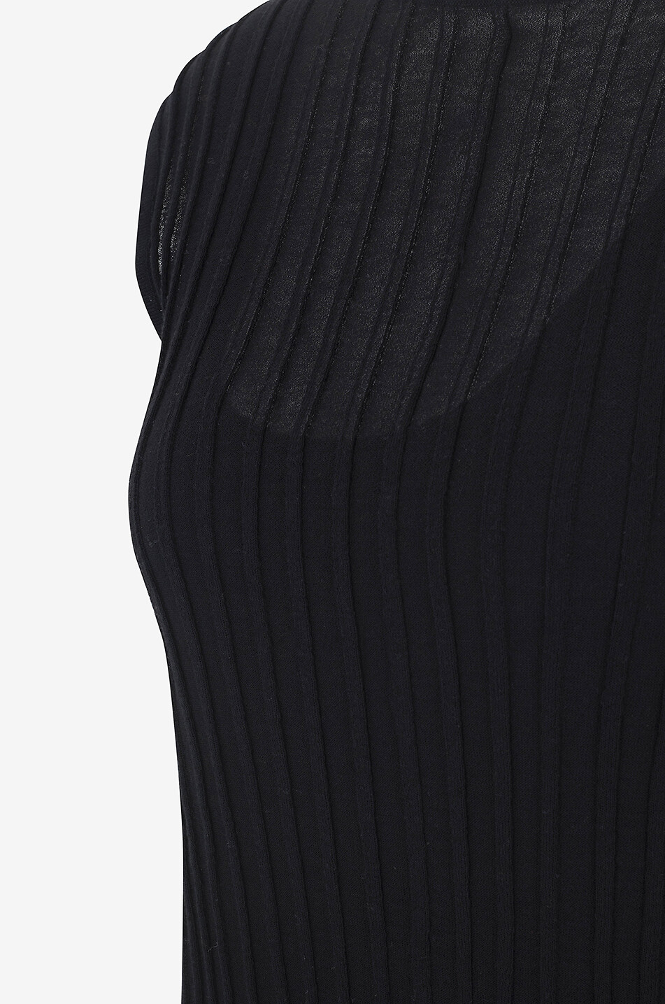 LOULOU DE SAISON Ada cotton long knit dress Women BLACK 3