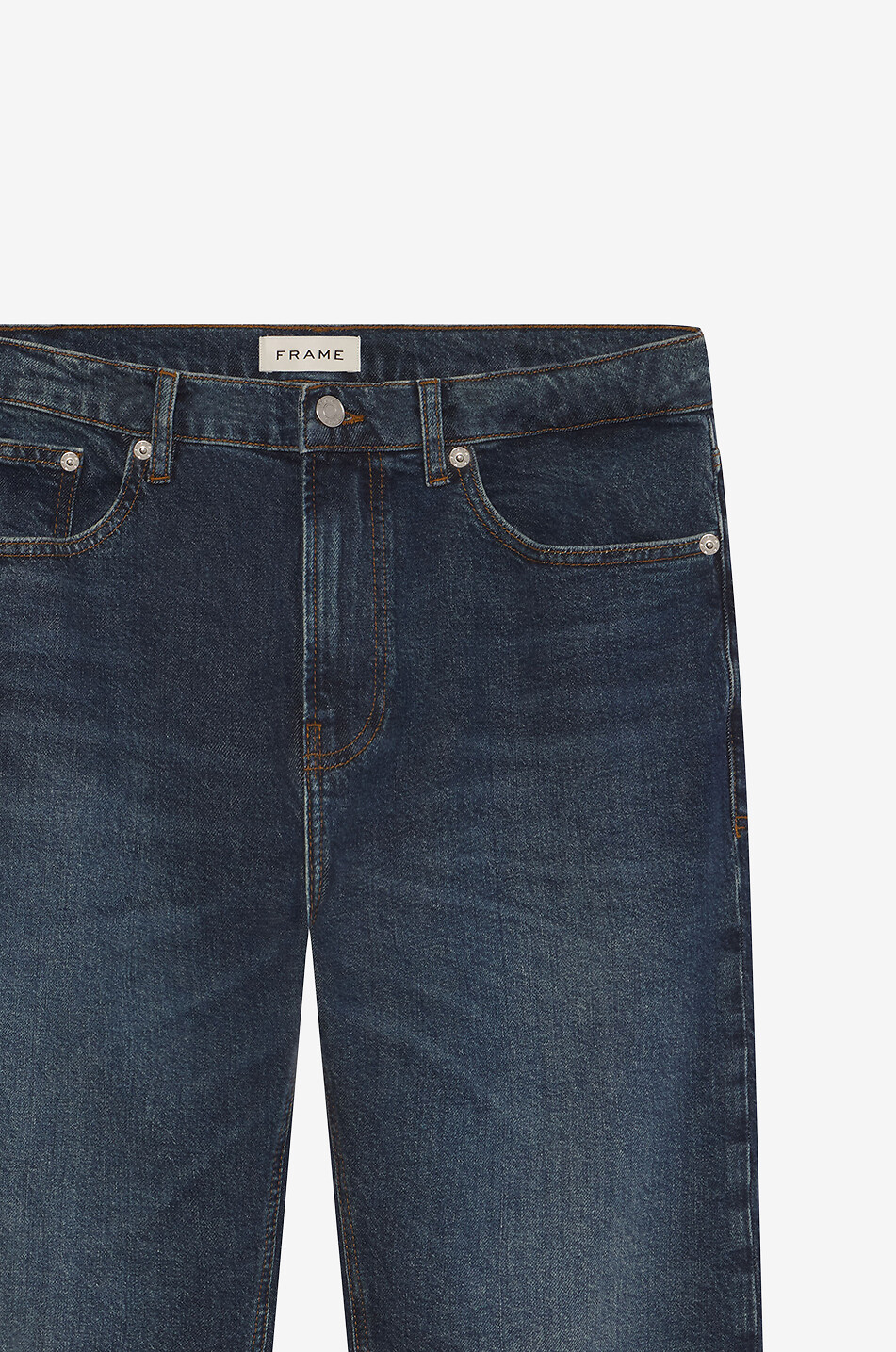 FRAME Modern Straight cotton straight leg jeans Men DARK BLUE 2