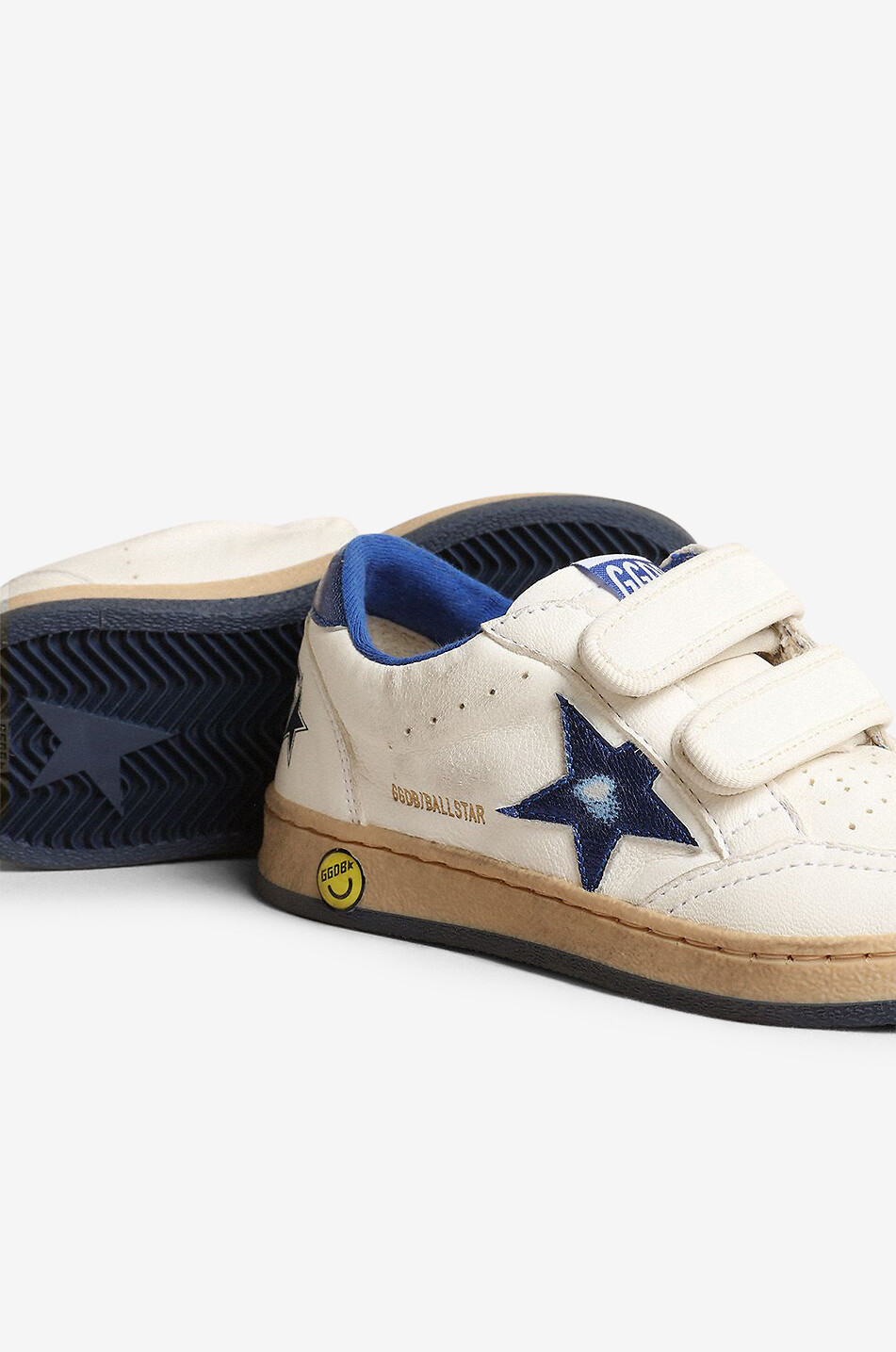 Jungen-Nappaledersneakers mit Metallic-Stern Ball Star Strap