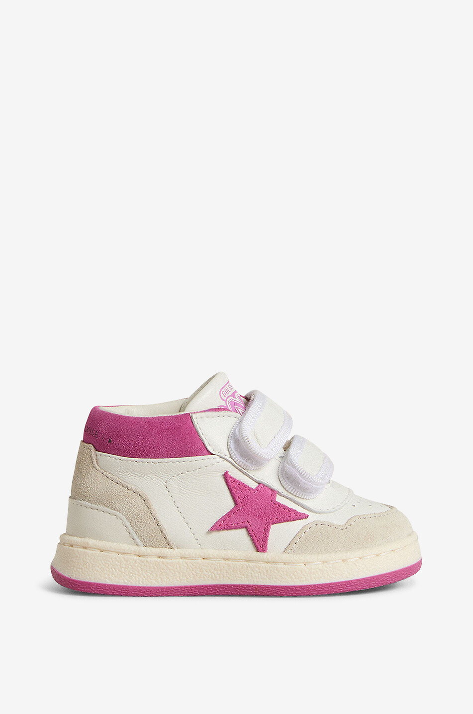 GOLDEN GOOSE Hohe Mädchen-Sneakers aus Nappaleder June Basket Mädchen WEISS 1