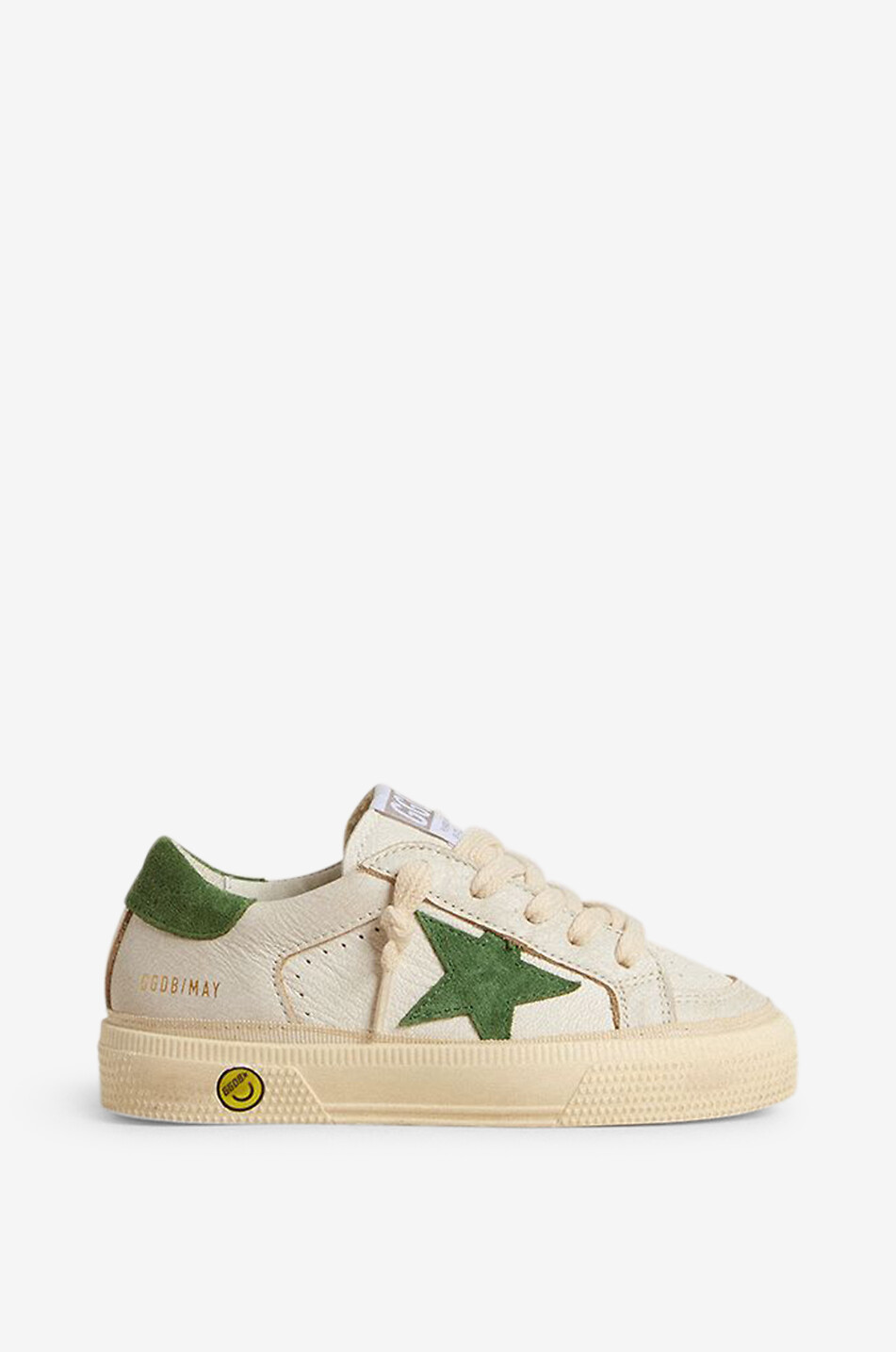 May Double Quarter boys' nappa leather sneakers with suede star