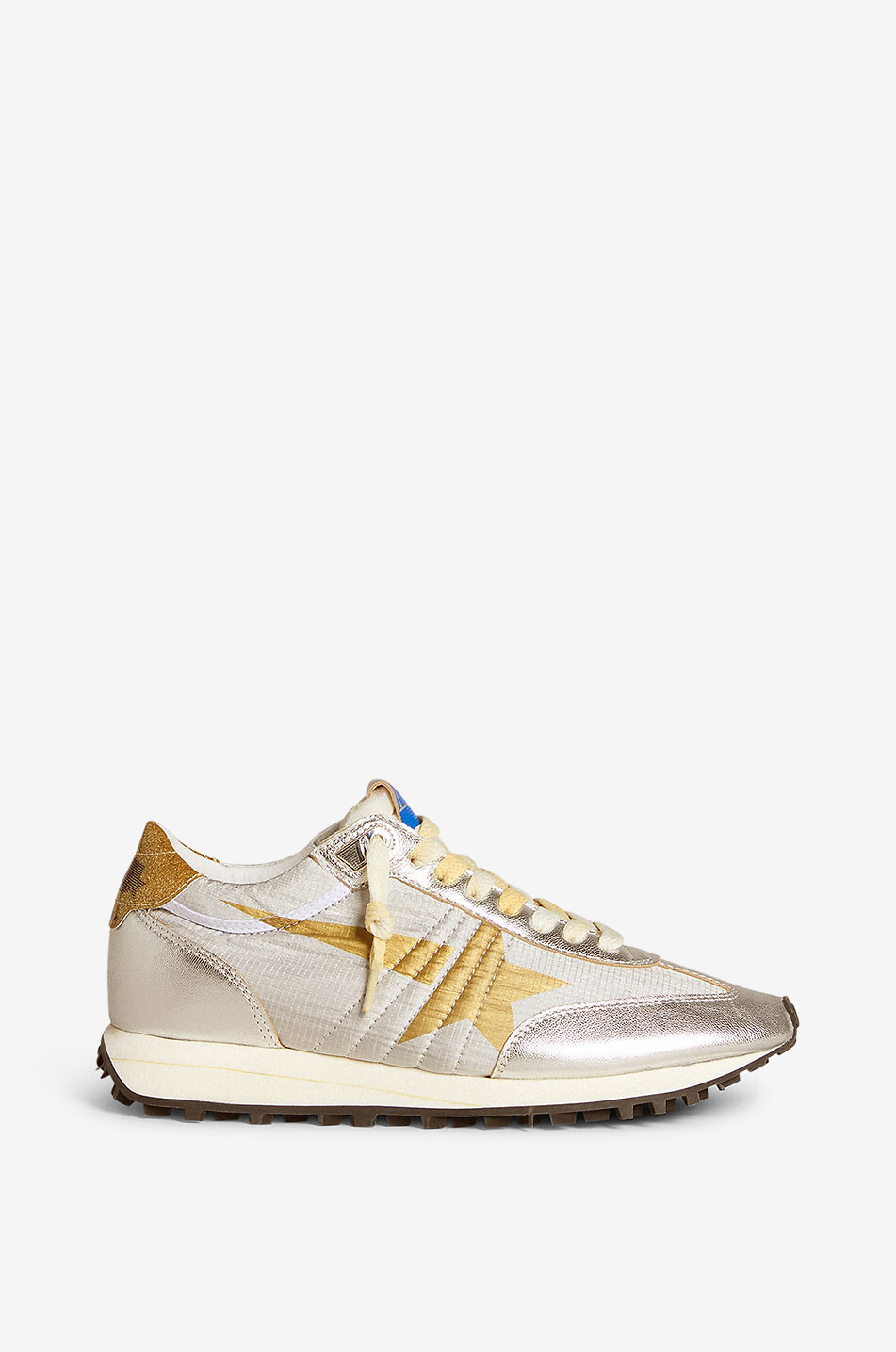 Marathon low-top ripstop and metallic leather sneakers