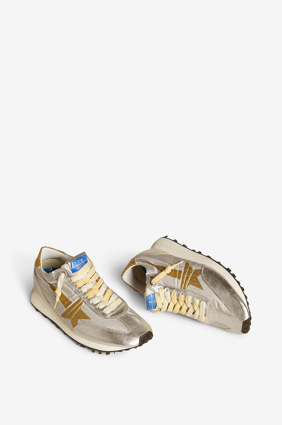 GOLDEN GOOSE Marathon low-top ripstop and metallic leather sneakers Women GOLDEN 2