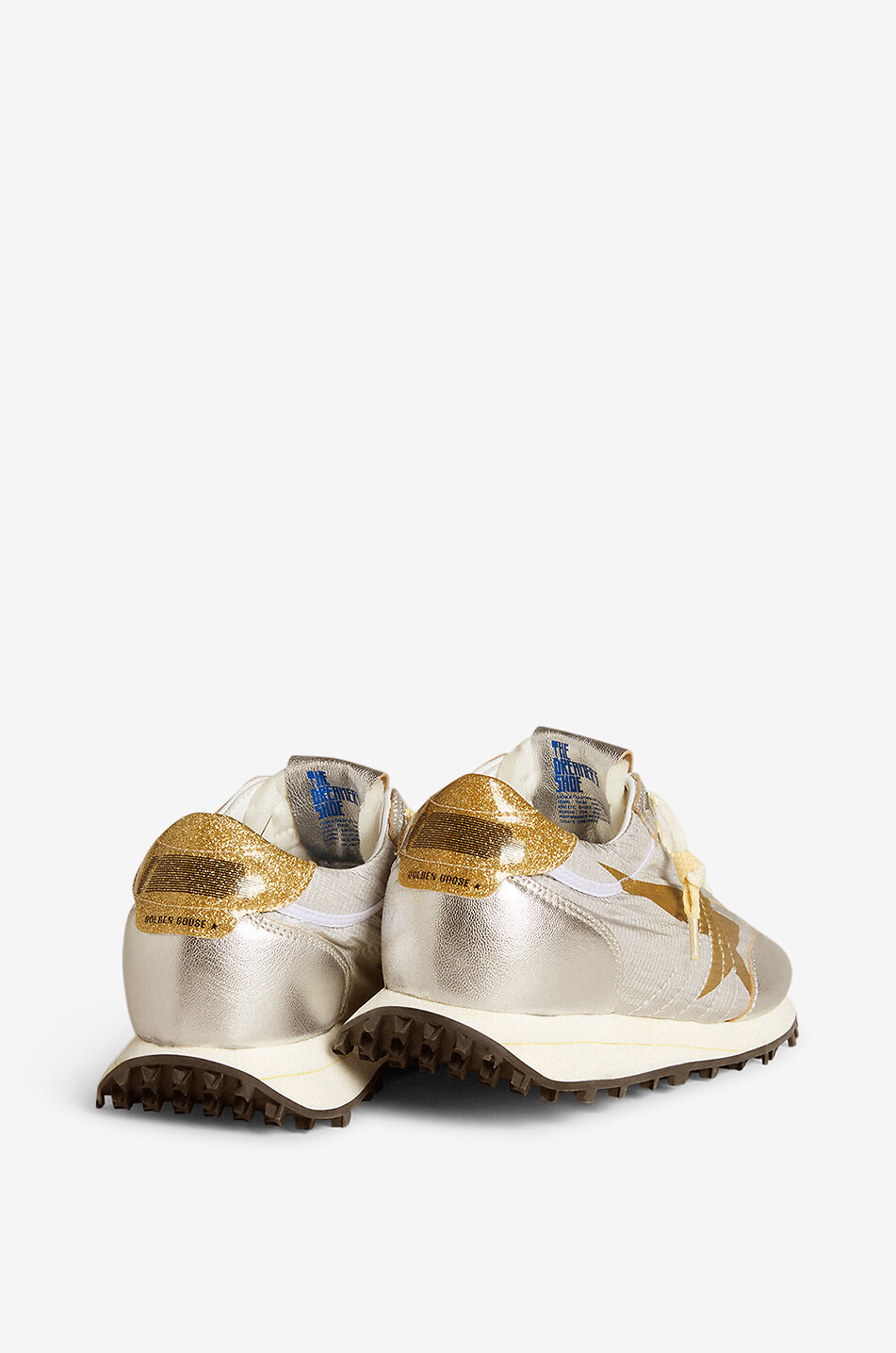 GOLDEN GOOSE Marathon low-top ripstop and metallic leather sneakers Women GOLDEN 4