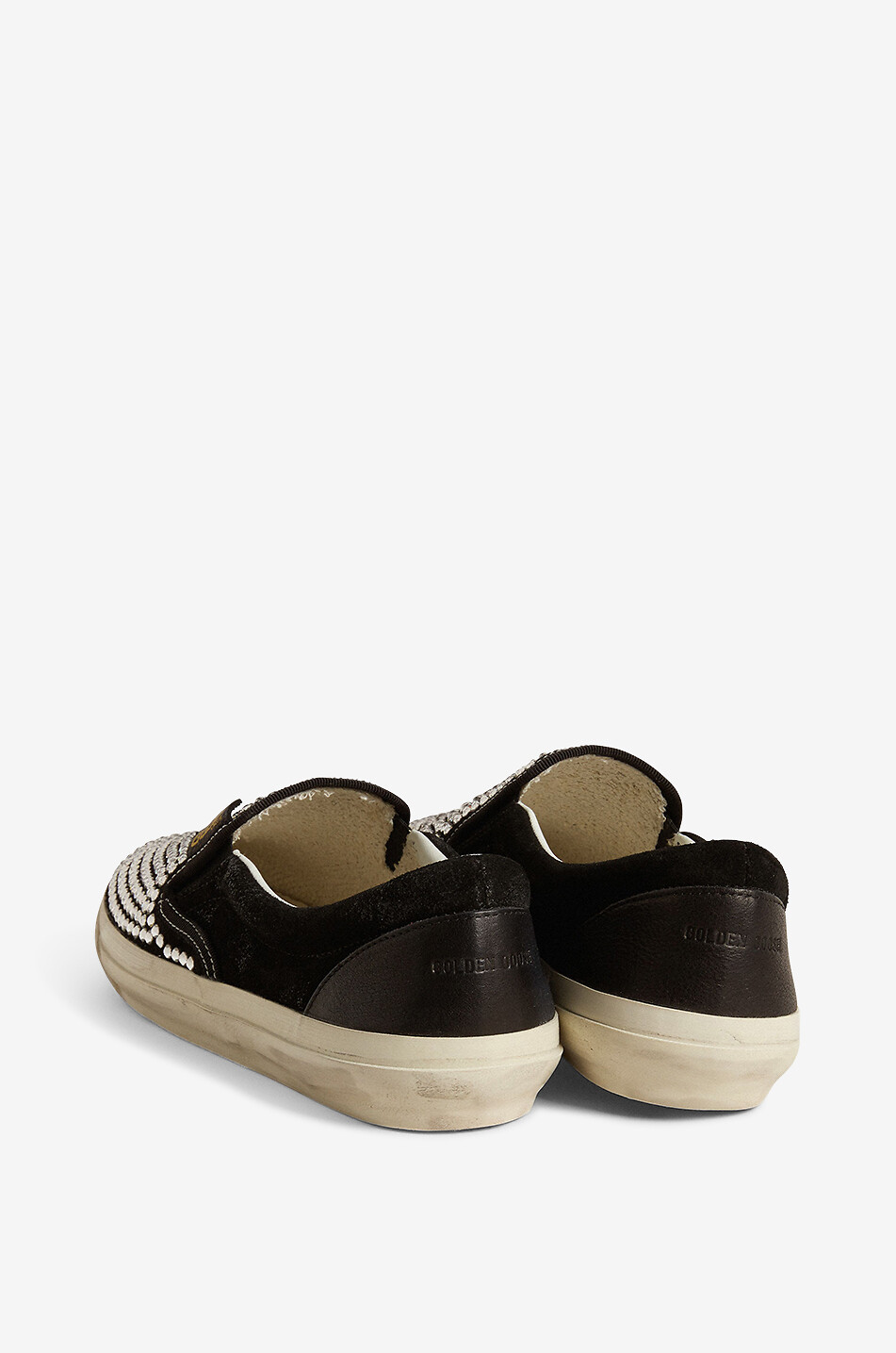 Baskets slip-on en daim à cristaux VCE