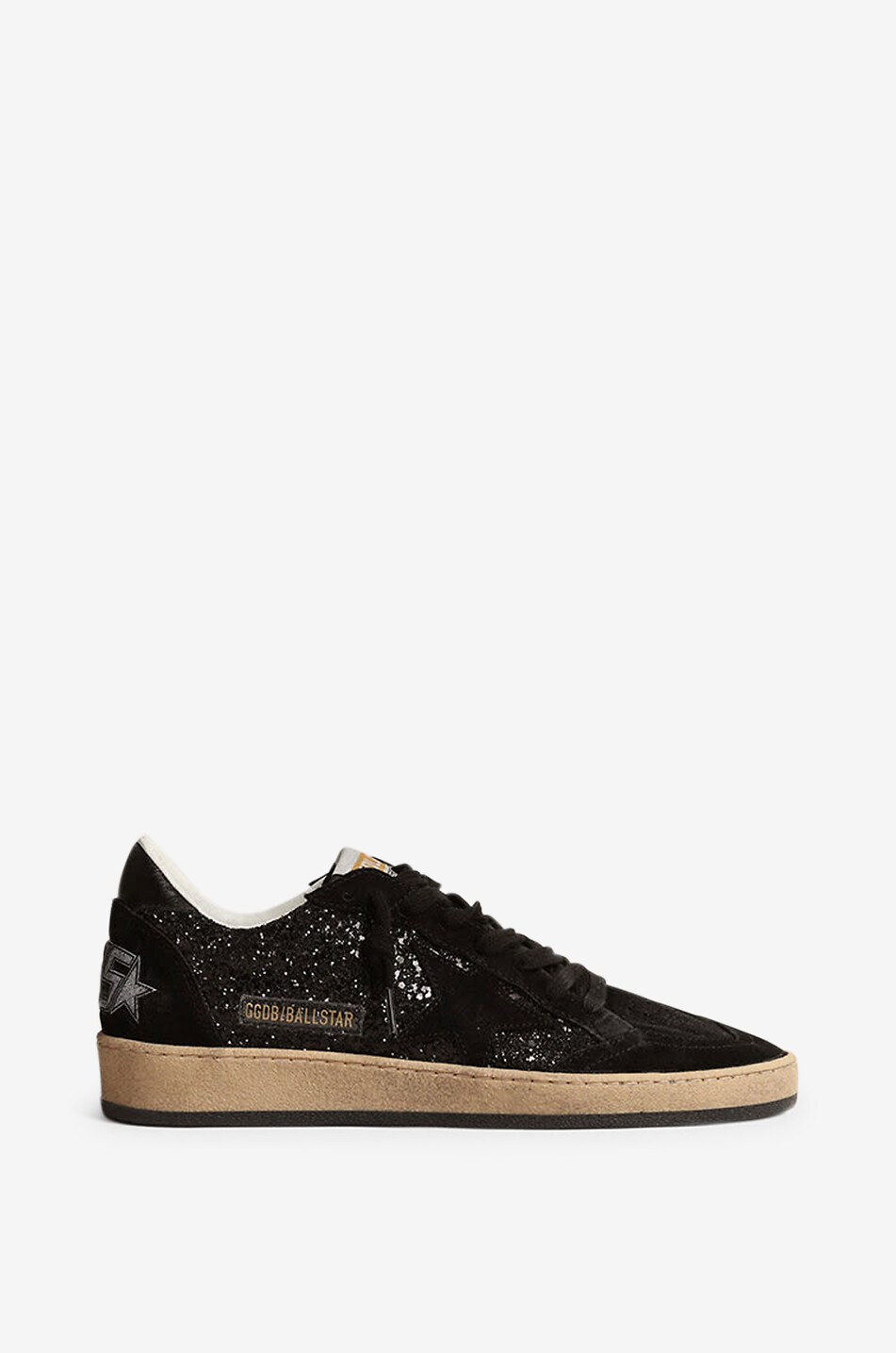 Super-Star crystal-clad suede low-top sneakers - GOLDEN