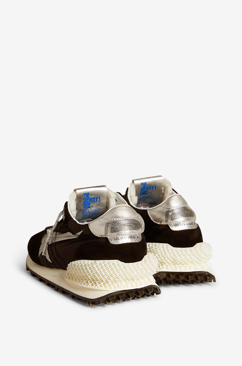 GOLDEN GOOSE Baskets basses en ripstop et daim Marathon Femme NOIR 4
