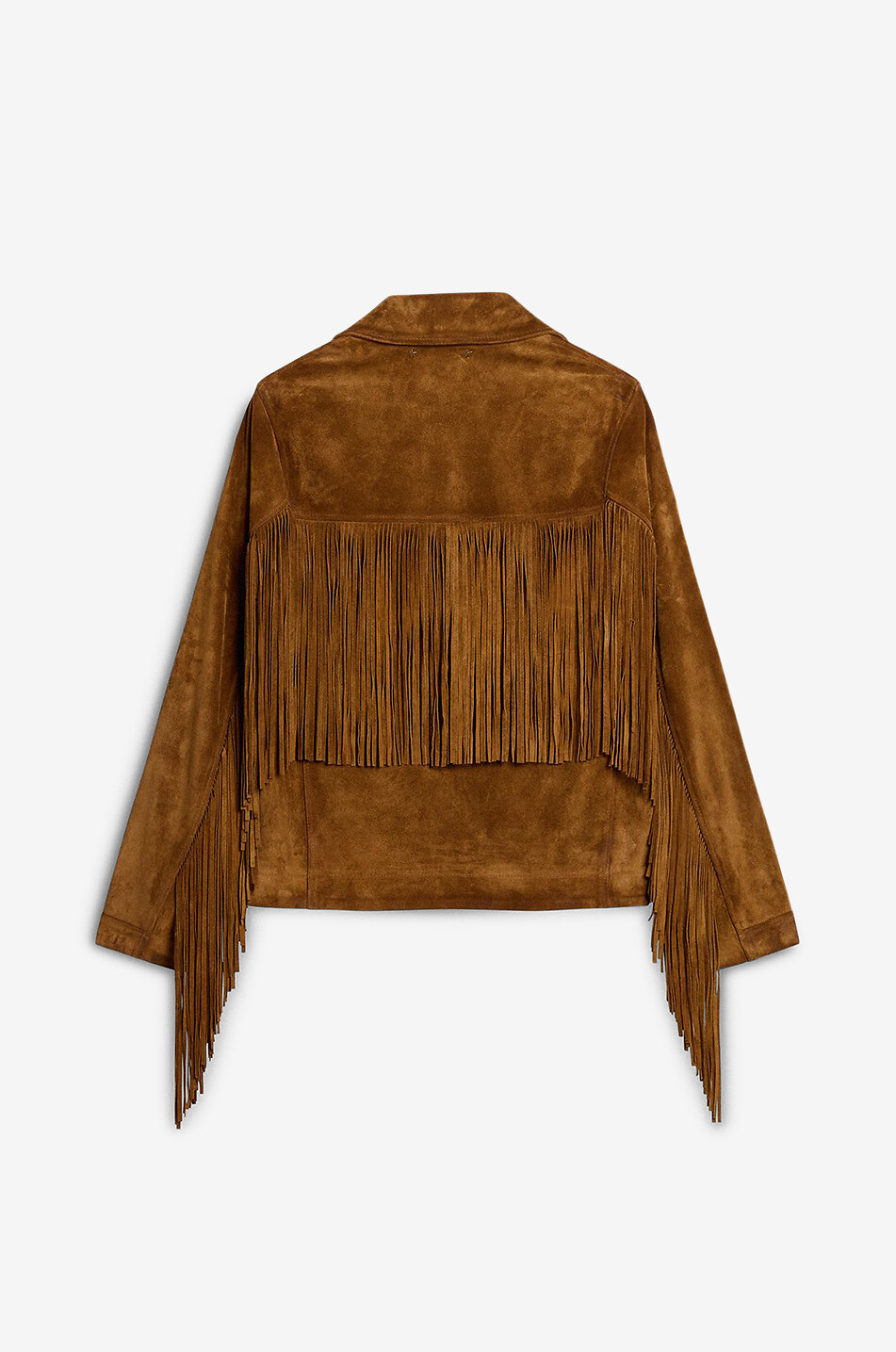 GOLDEN GOOSE Gefranste Boxy-Jacke aus Wildleder Olinda Damen BRAUN 2