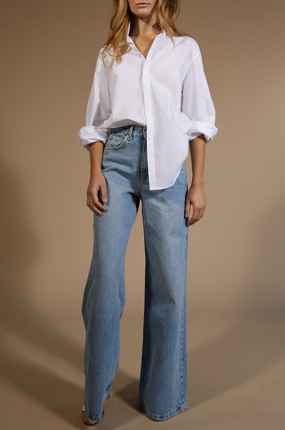 BOURRIENNE PARIS X Chemise en popeline à col mao manches bouffantes Poetesse Femme BLANC 3