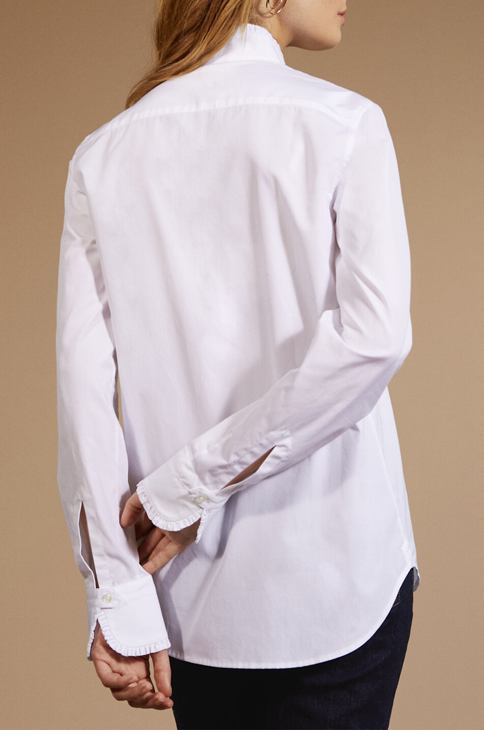BOURRIENNE PARIS X Chemise en popeline à col mao manches bouffantes Poetesse Femme BLANC 6