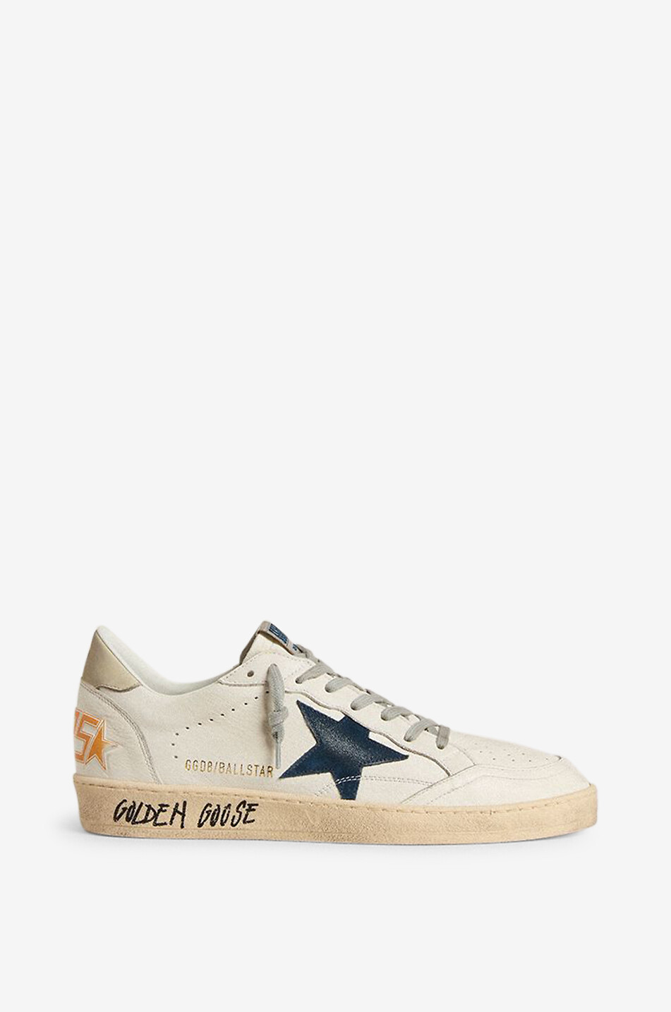 Ball Star grained nappa leather and suede sneakers