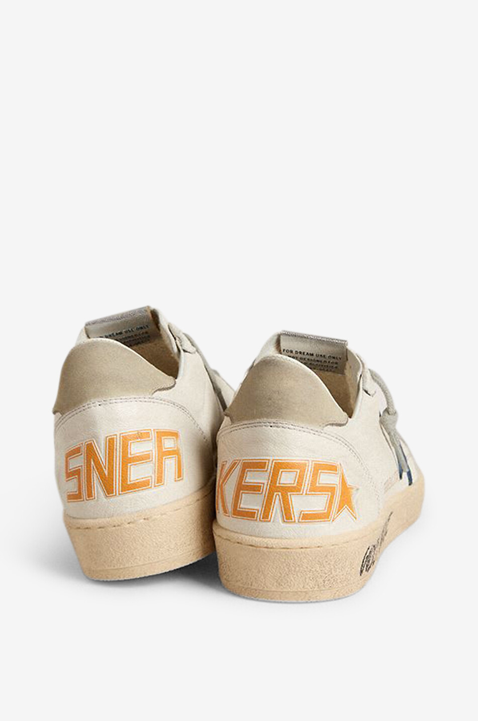 GOLDEN GOOSE Ball Star grained nappa leather and suede sneakers Men EGGSHELL 4