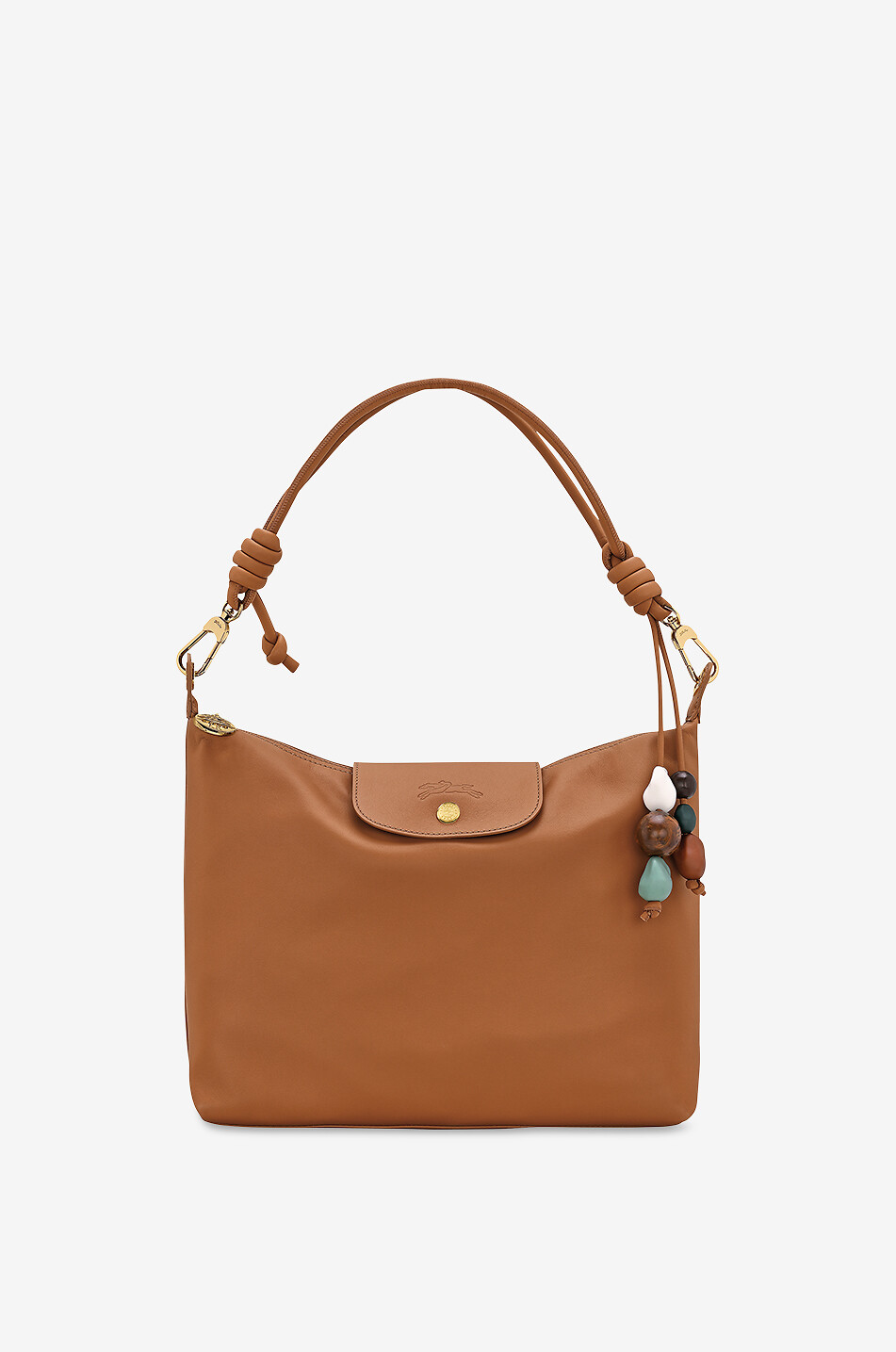 LONGCHAMP Le Pliage Xtra M grained leather shoulder bag Women BROWN 1