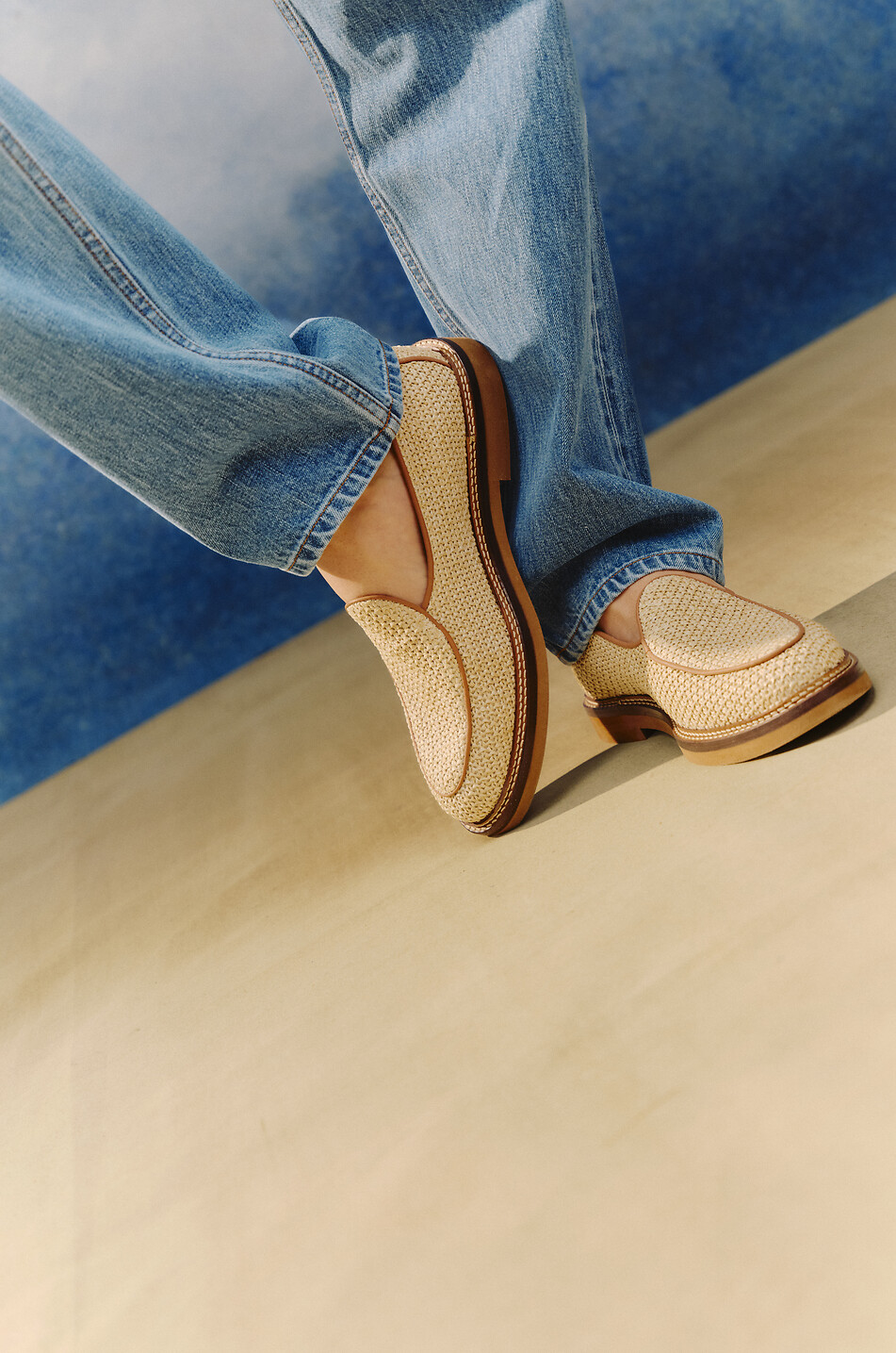 JACQUES SOLOVIERE Mocassins tressés en raphia Lex Homme MULTICOLORE 4