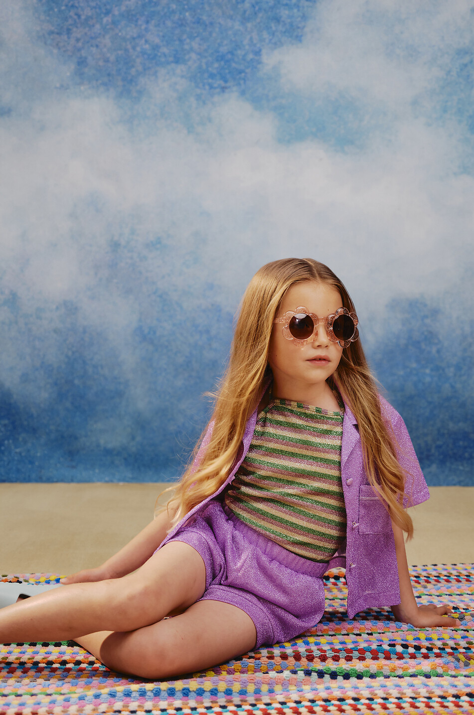 OSEREE Weite Shorts für Kinder Lumière Mädchen VIOLETT 4