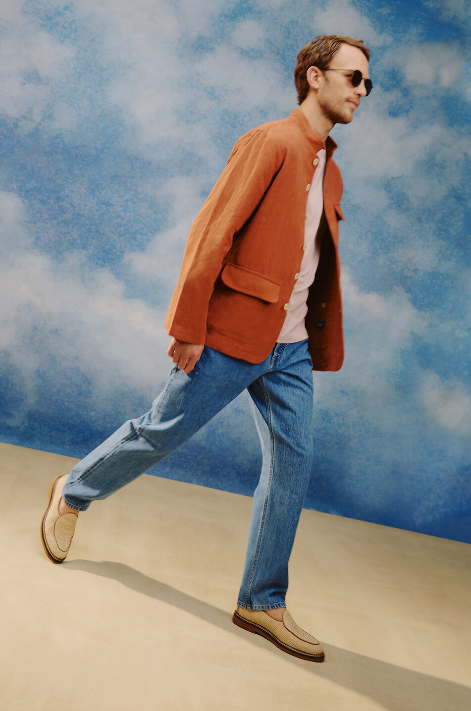 SUNSPEL Kurzarm-Rundhals-T-Shirt Classic Herren HELLROSA 7