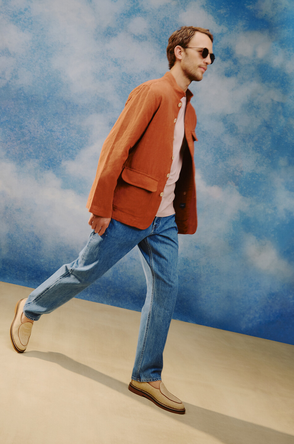 DRAKES Jean fuselé taille haute Bleach Wash Japanese Selvedge Homme BLEU 3