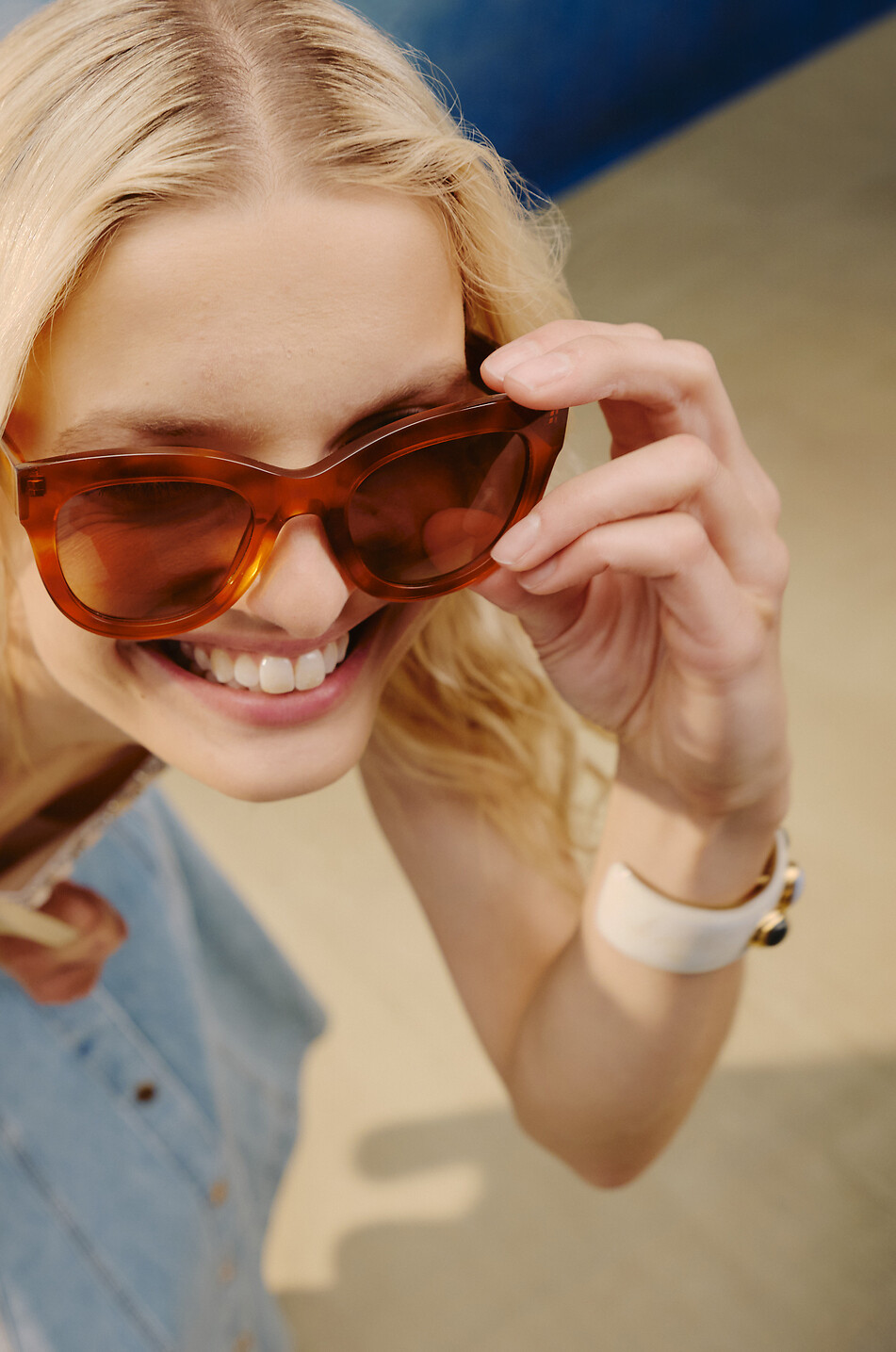 HELENE PRIME Manschette aus Horn und Steinen Gaia III Blonde - Mini Damen BUNT5 3