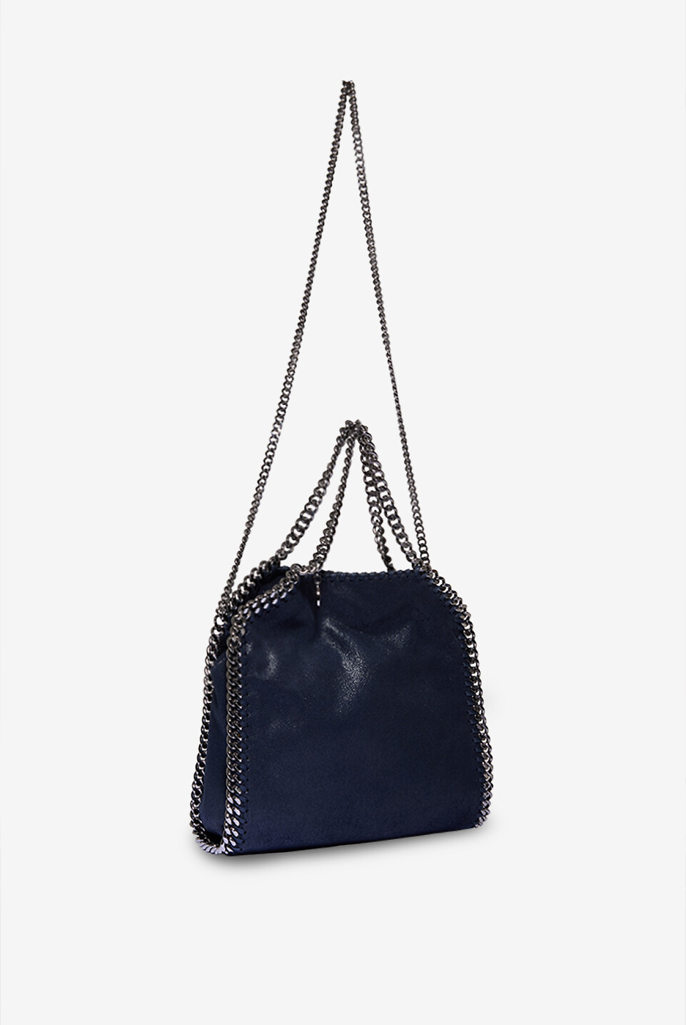 STELLA McCARTNEY Falabella Shaggy Deer Mini Tote in faux suede Women DARK BLUE 5