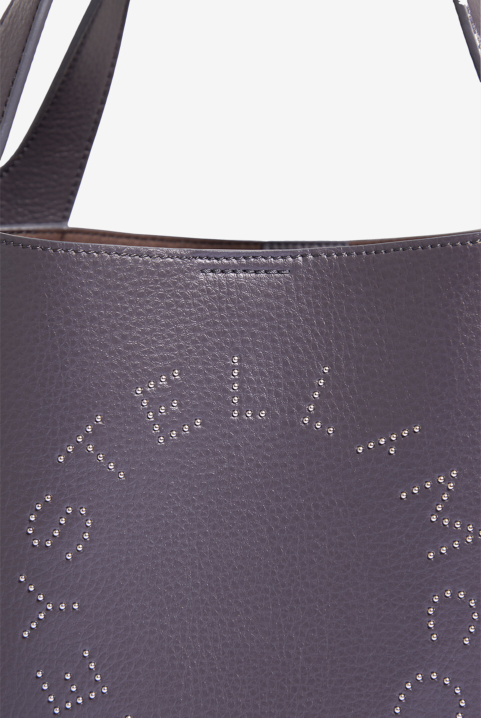 STELLA McCARTNEY Logo studded tote bag with shoulder strap Women DARK GREY 6