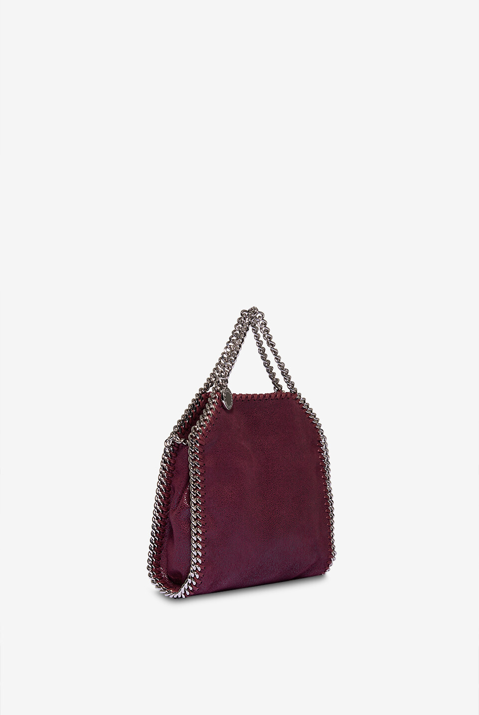 STELLA McCARTNEY Falabella Shaggy Deer Tiny faux suede tote bag Women DARK RED 2
