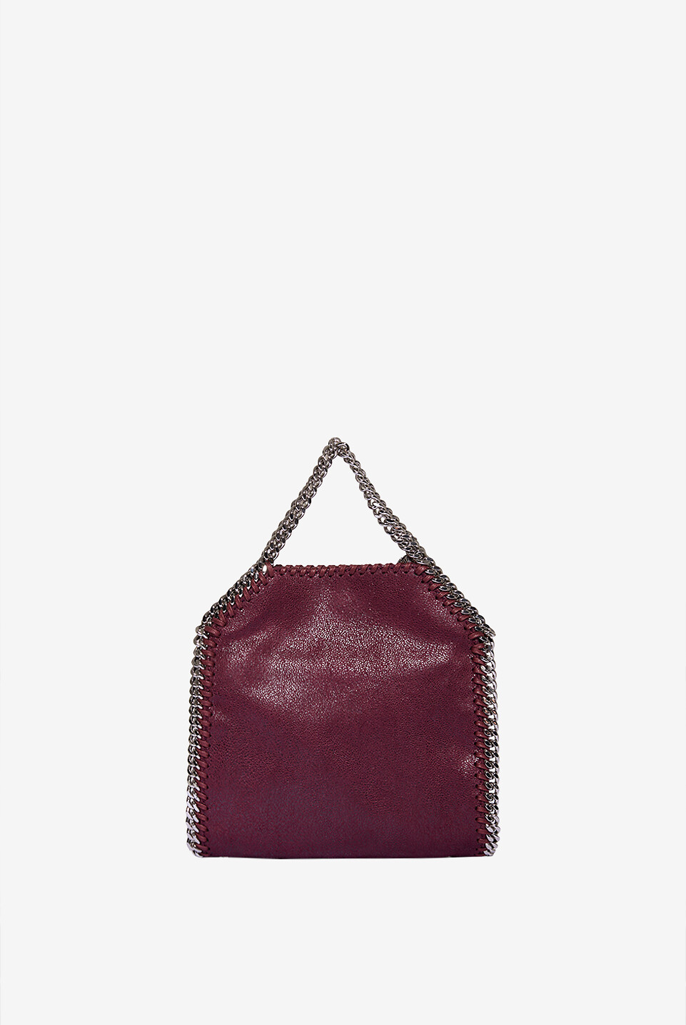 STELLA McCARTNEY Falabella Shaggy Deer Tiny faux suede tote bag Women DARK RED 3