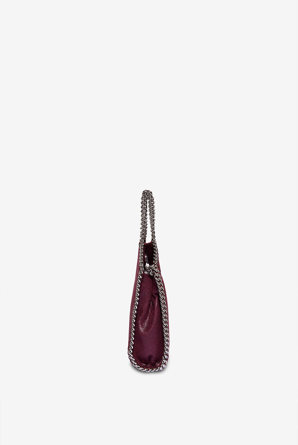 STELLA McCARTNEY Falabella Shaggy Deer Tiny faux suede tote bag Women DARK RED 4