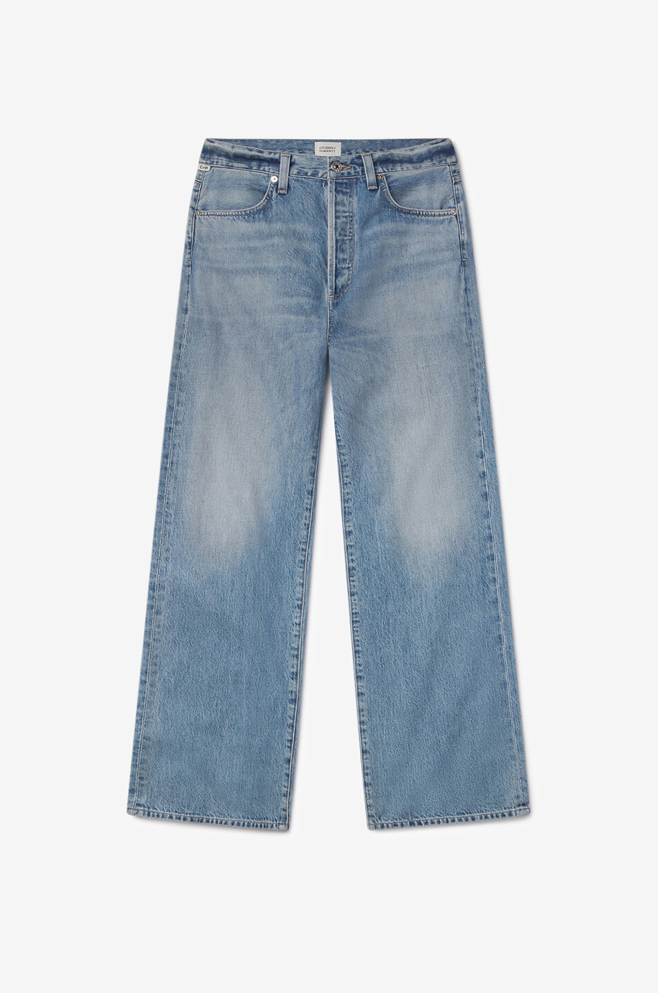 Annina regenerative cotton high-rise wide-leg jeans