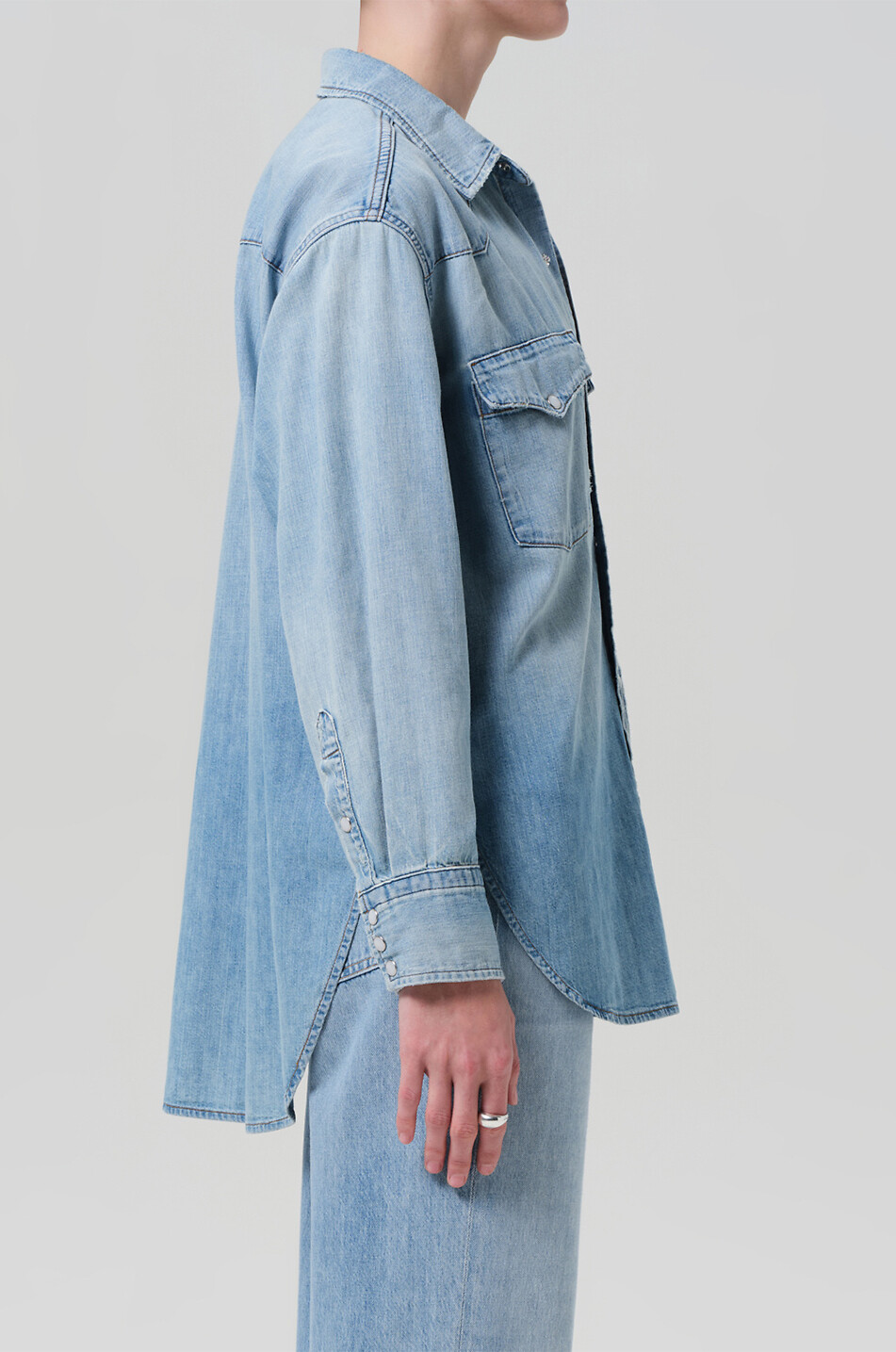 CITIZENS OF HUMANITY Langärmeliges Hemd Rancher Kayla Damen HELLBLAU 6