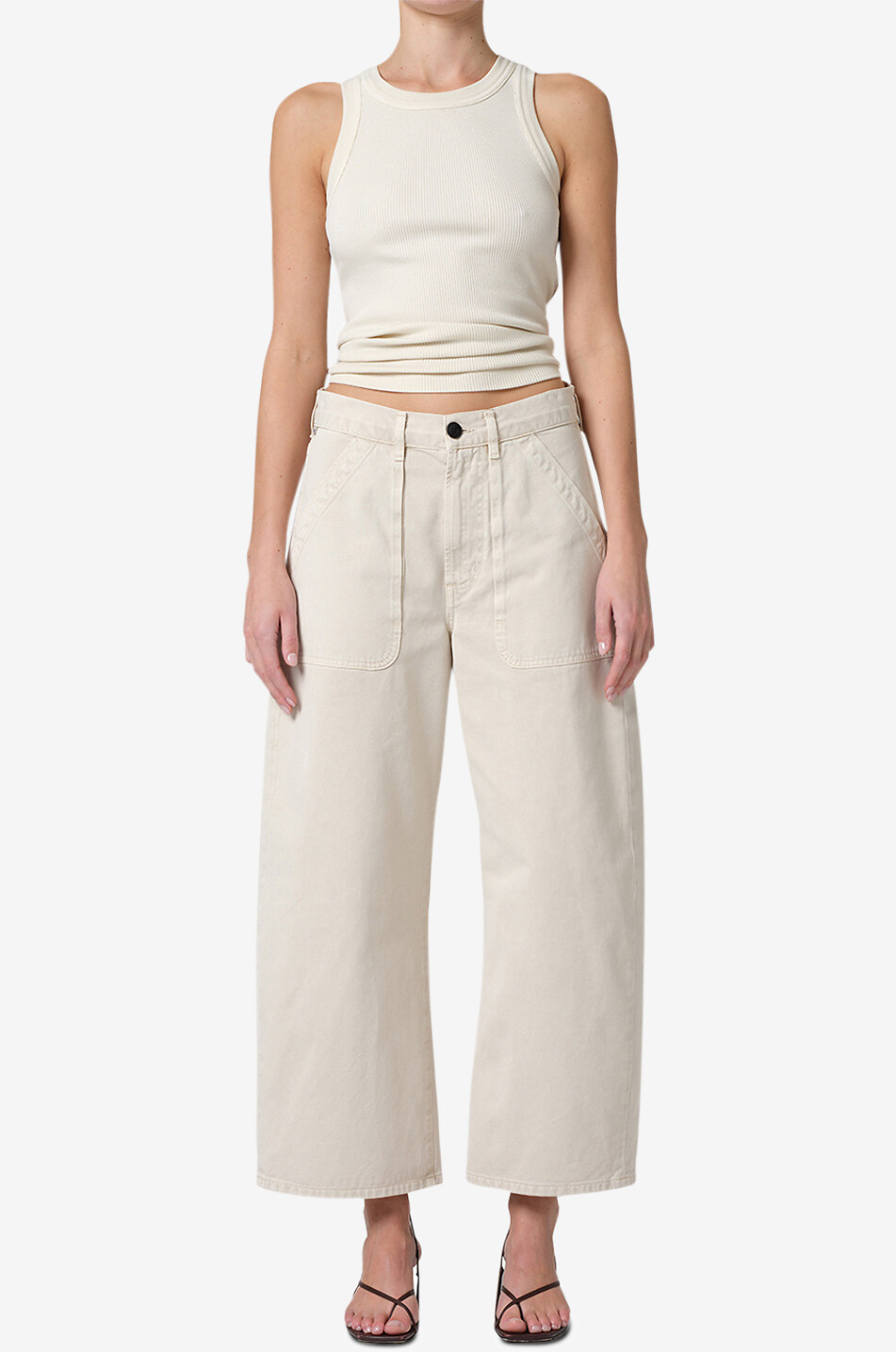 CITIZENS OF HUMANITY Ayla wide-leg jeans Women EGGSHELL 7