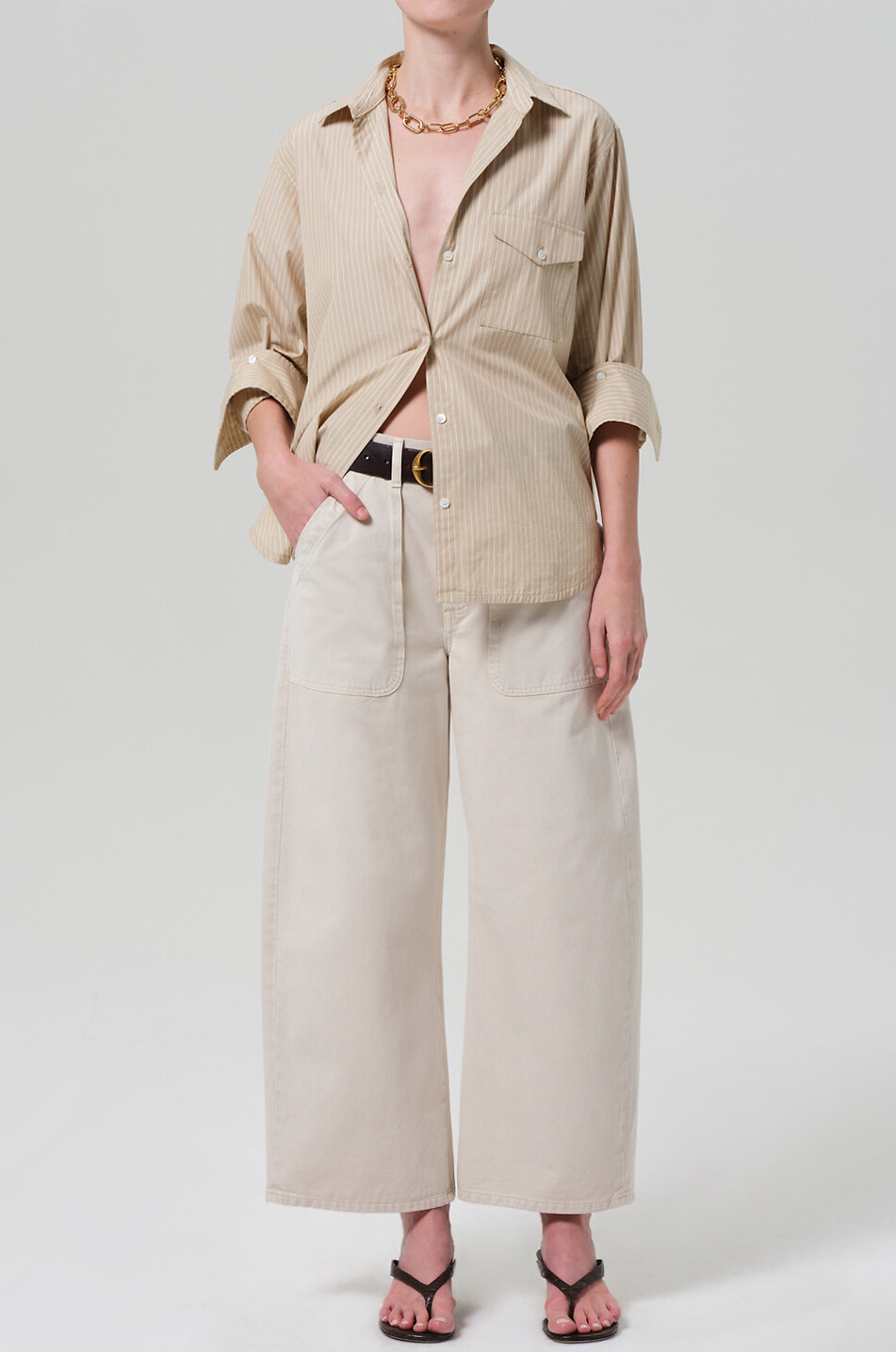CITIZENS OF HUMANITY Ayla wide-leg jeans Women EGGSHELL 3