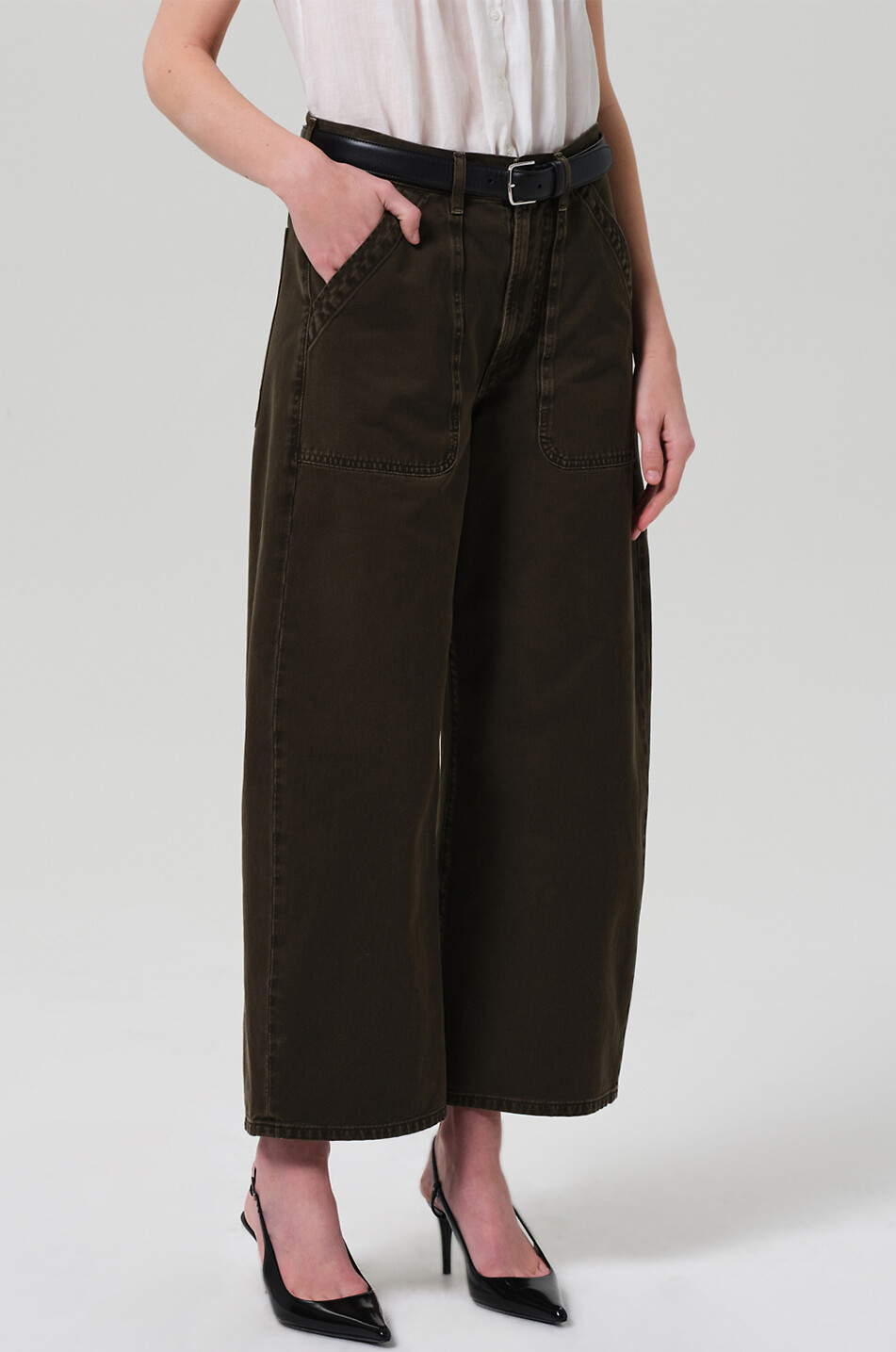 CITIZENS OF HUMANITY Ayla wide-leg jeans Women DARK GREEN 4