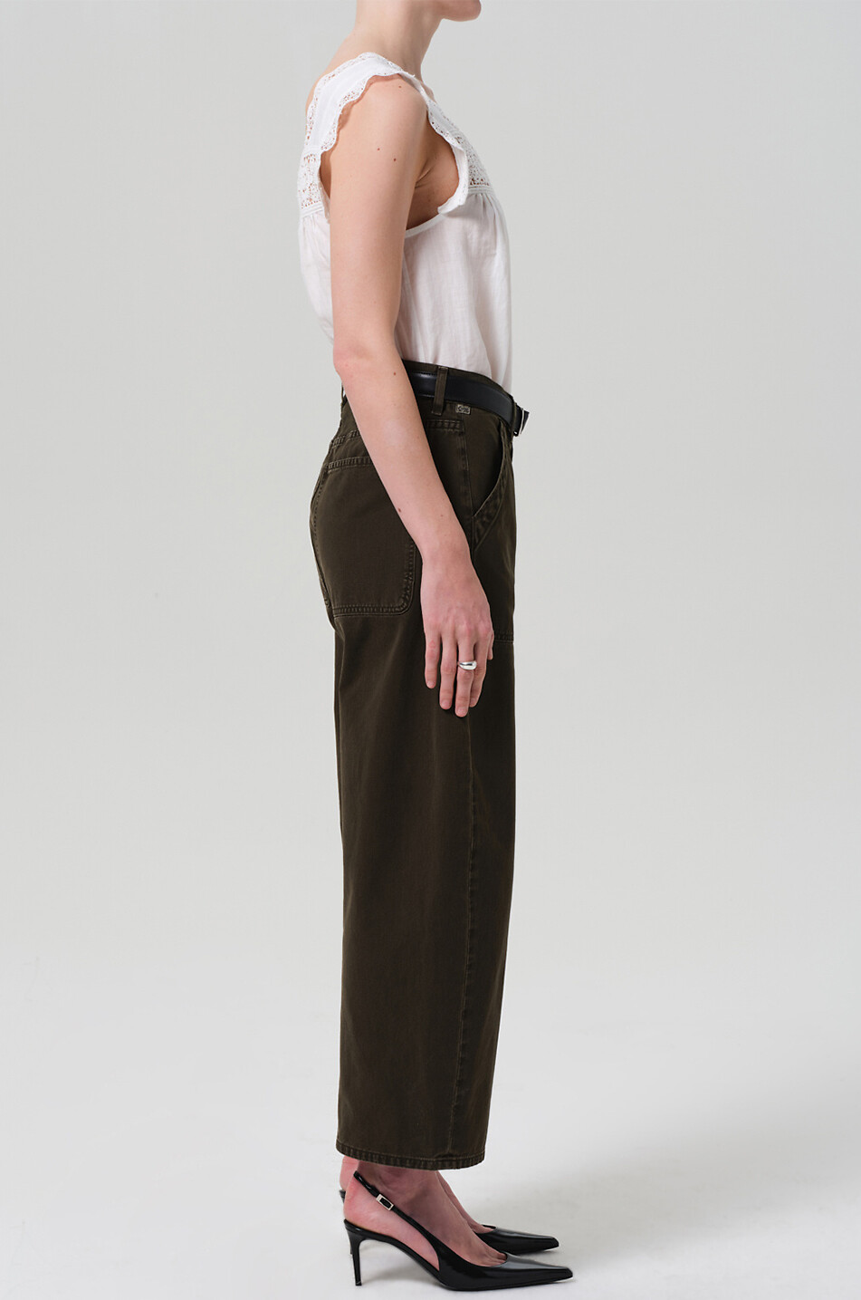CITIZENS OF HUMANITY Ayla wide-leg jeans Women DARK GREEN 5