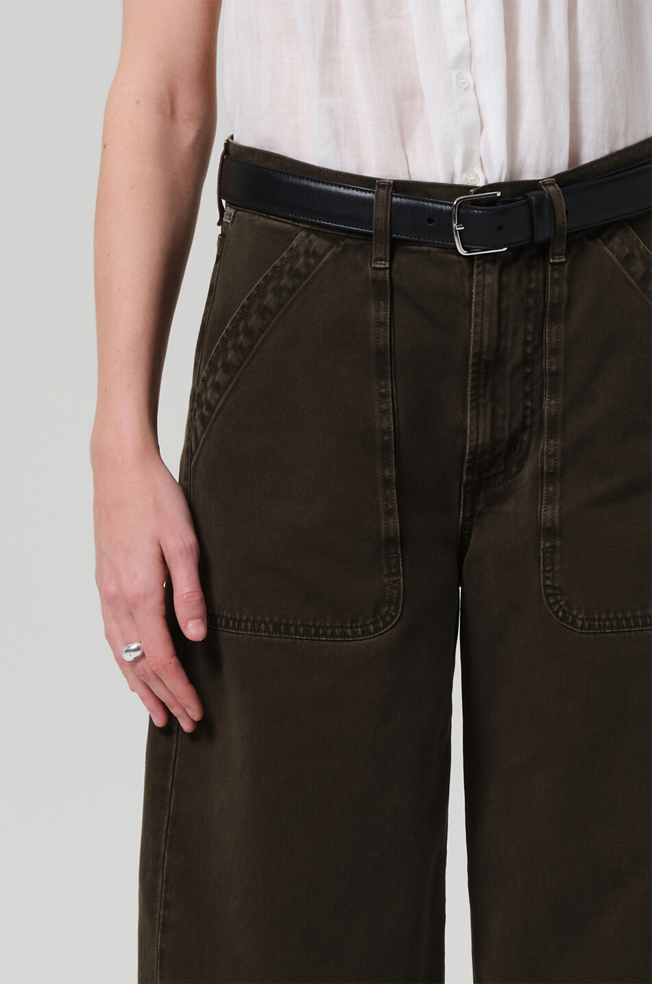 CITIZENS OF HUMANITY Ayla wide-leg jeans Women DARK GREEN 6