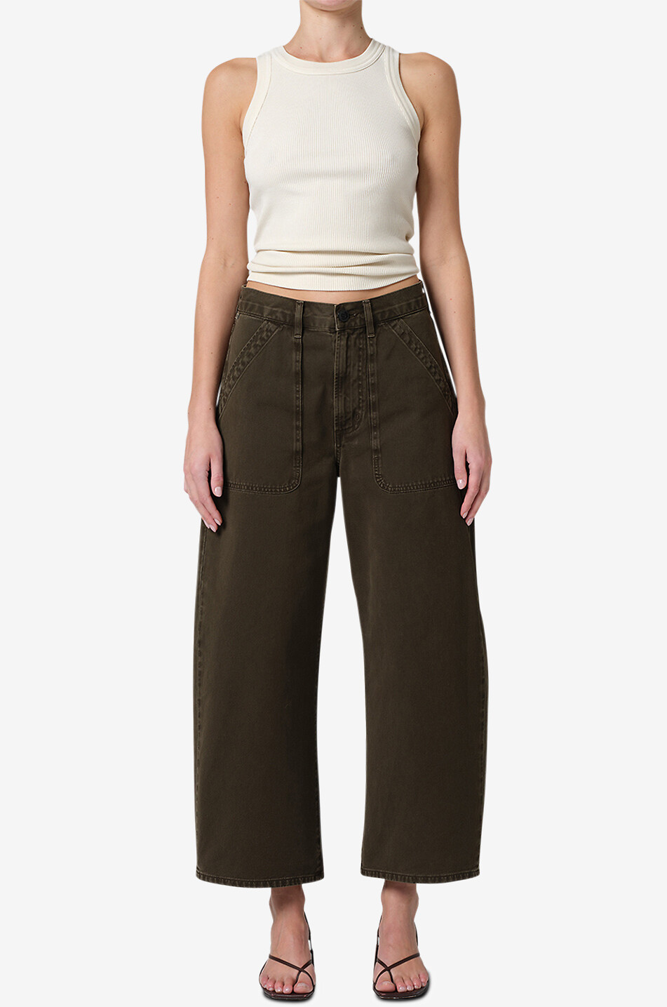 CITIZENS OF HUMANITY Ayla wide-leg jeans Women DARK GREEN 7