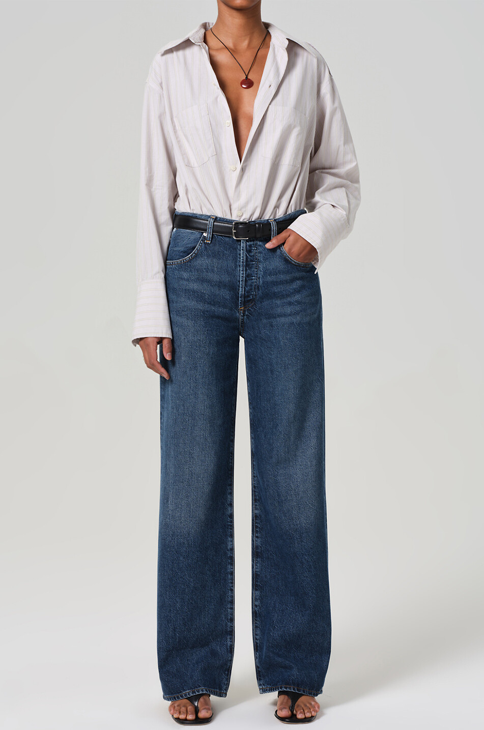 CITIZENS OF HUMANITY Annina high-rise wide-leg jeans Women DARK BLUE 3