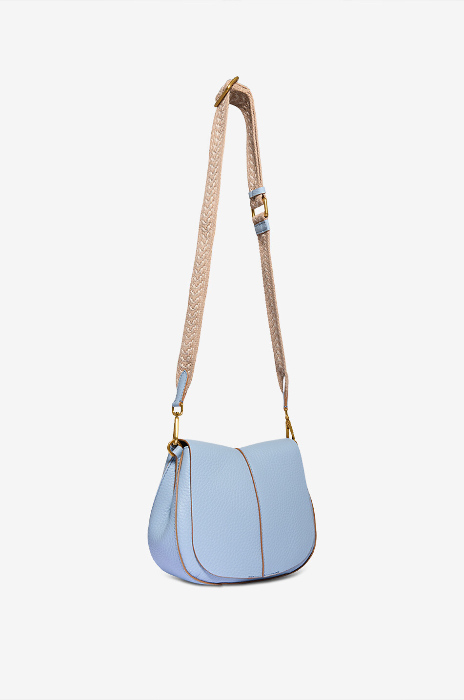 GIANNI CHIARINI Handtasche aus Rindsleder Helena Round Damen HELLBLAU 6