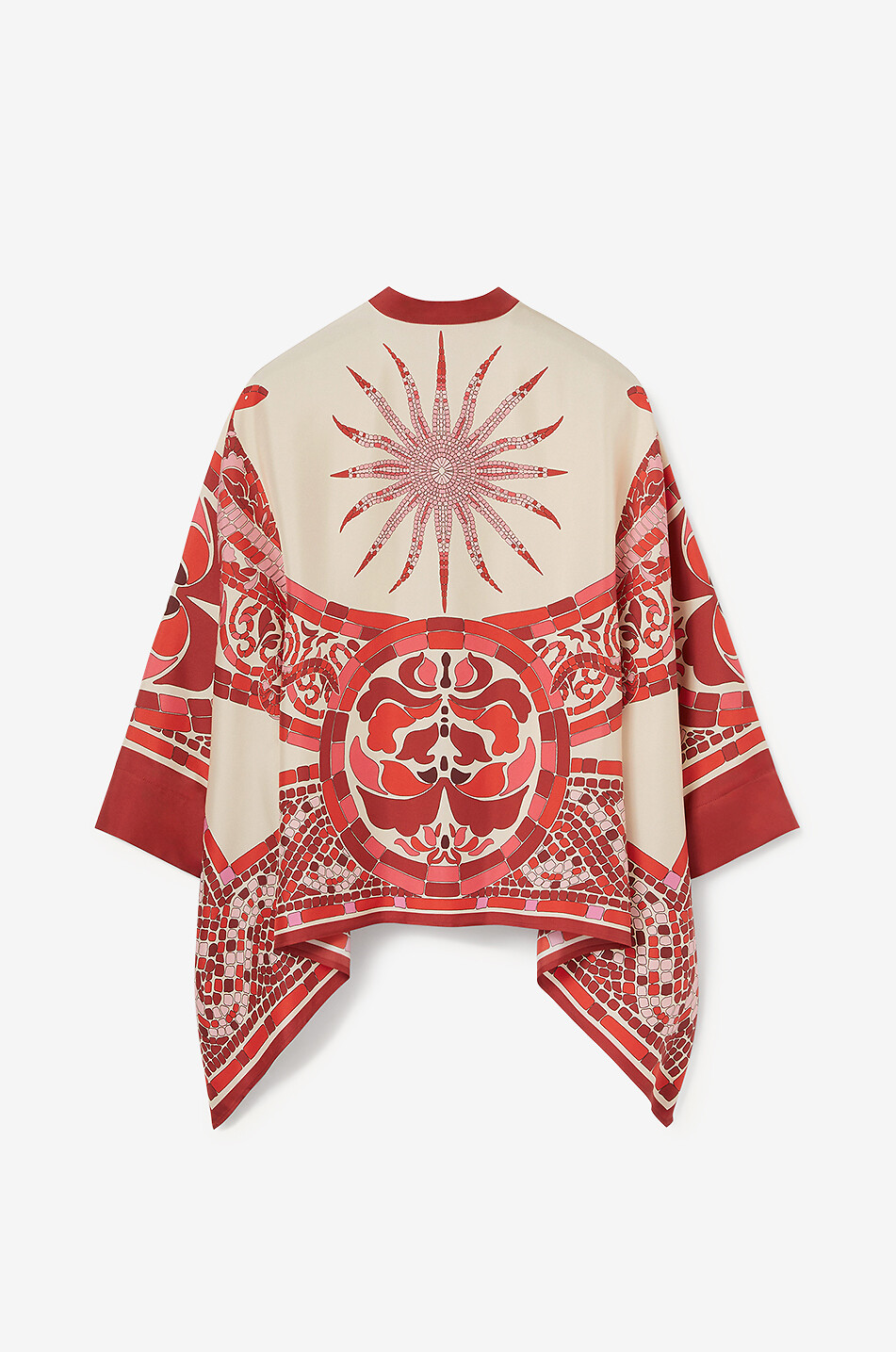 LA DOUBLEJ Hemd aus Seidentwill Foulard Cobra Placée Damen ROT 2