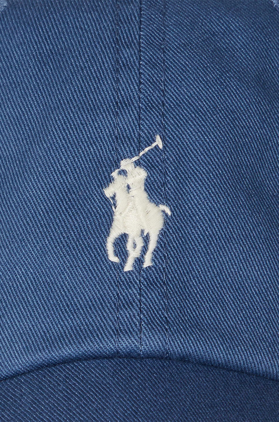 POLO RALPH LAUREN Pony chino cotton baseball cap Men BLUE 3